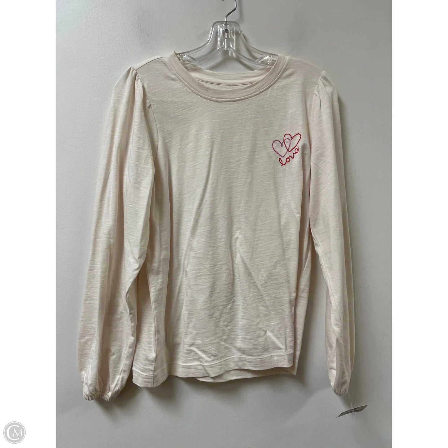 Top Long Sleeve By Loft In Cream, Size: M