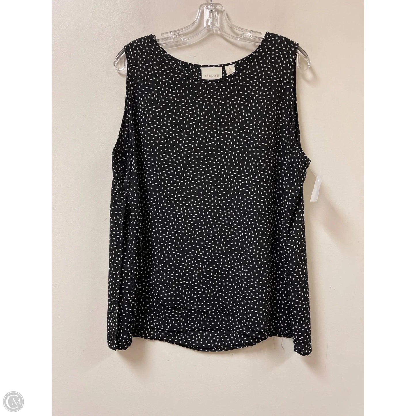 Top Sleeveless By Chicos In Black, Size: L
