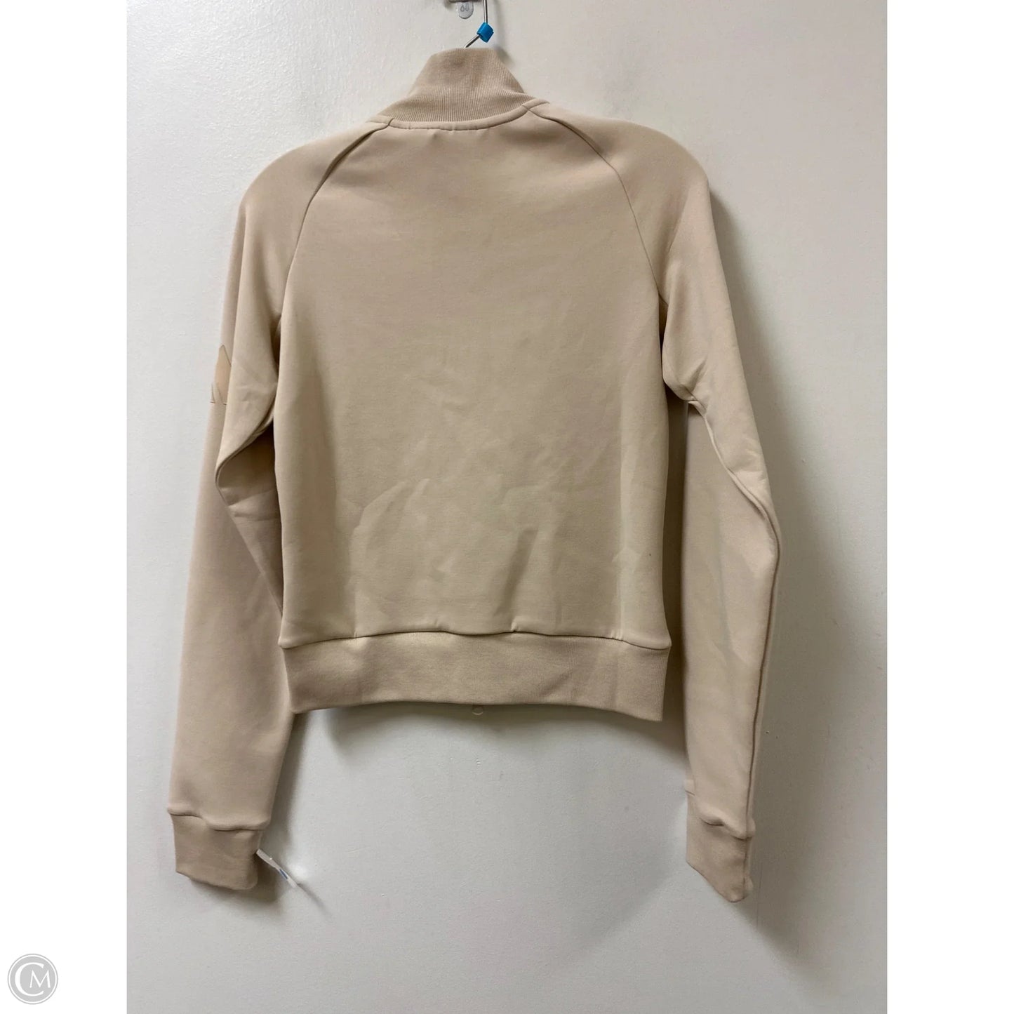 Athletic Jacket By Adidas In Cream, Size: S