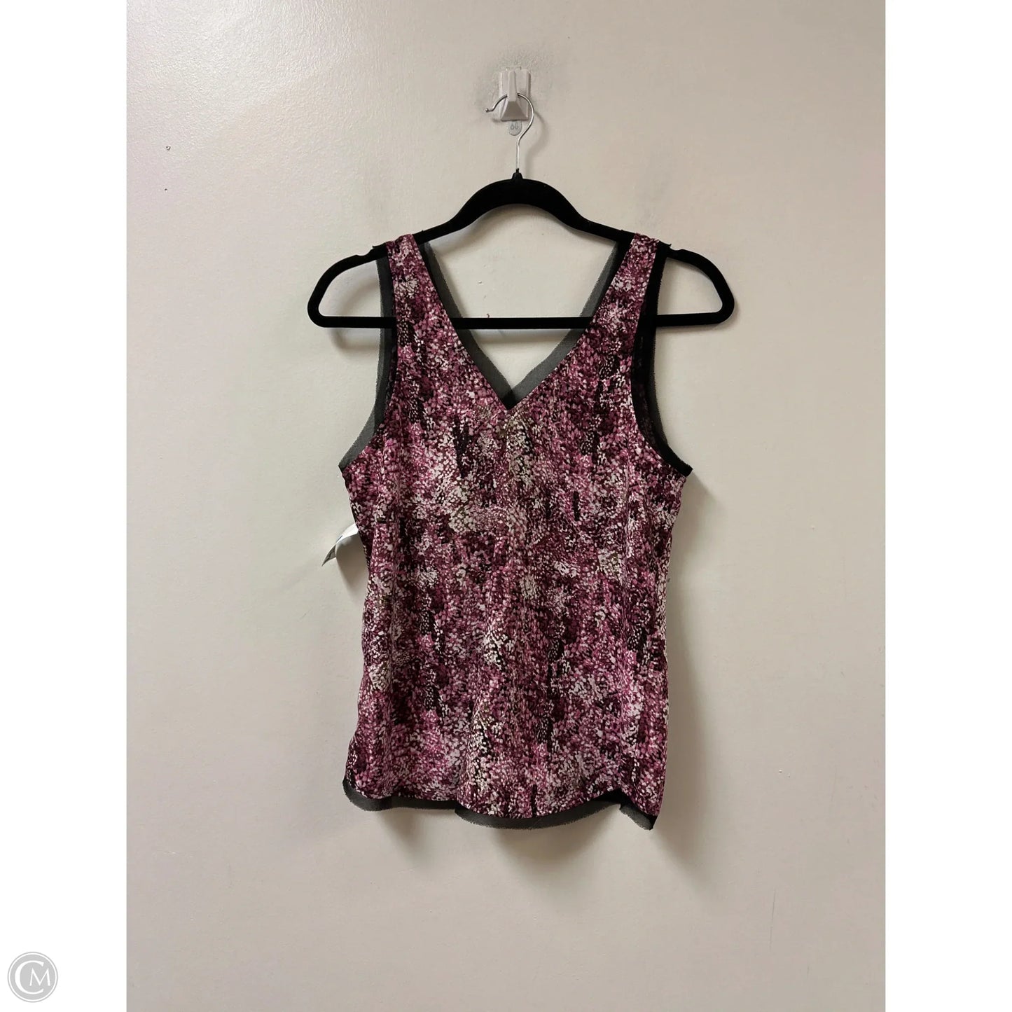 Top Sleeveless By Halogen In Black & Purple, Size: S