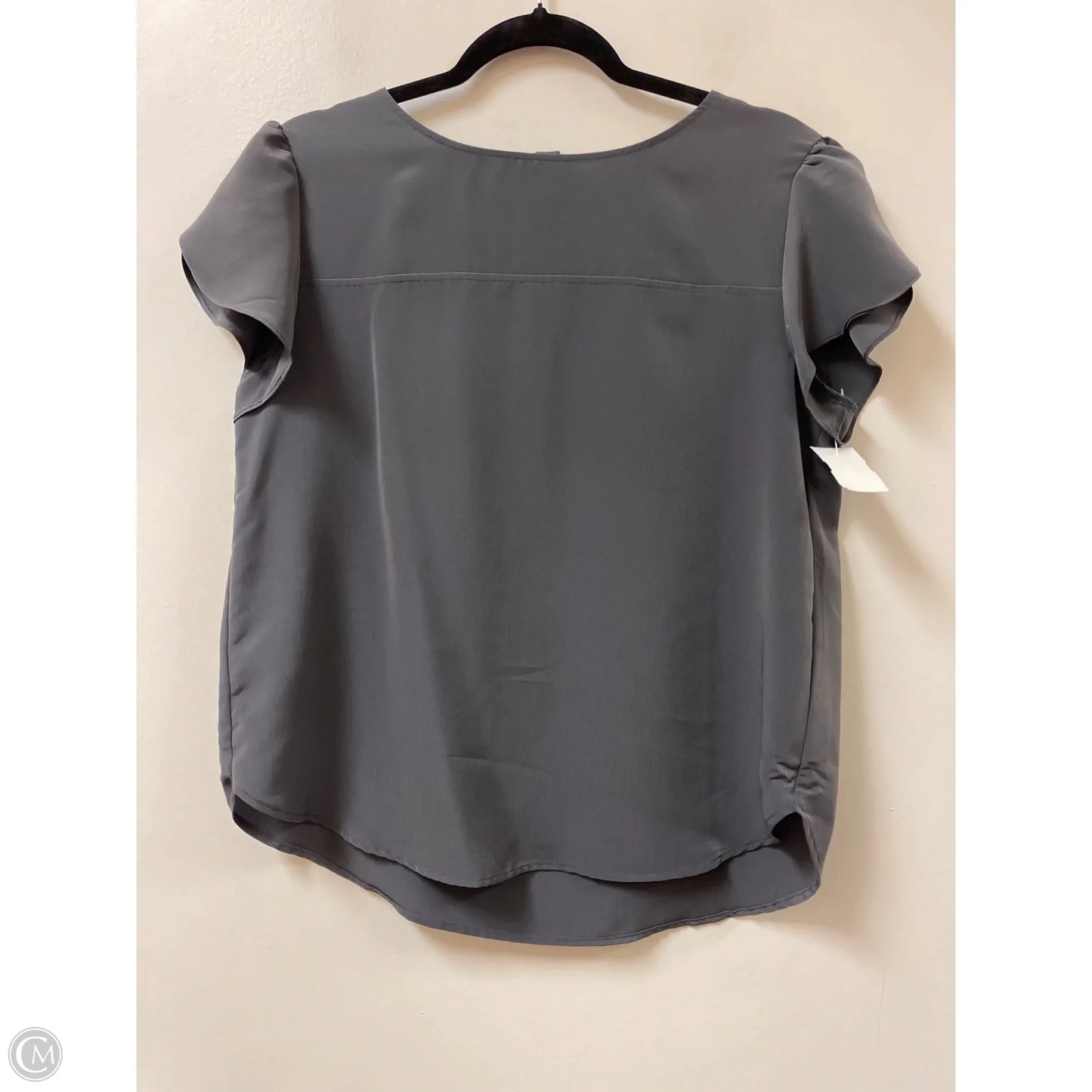 Top Short Sleeve By Loft In Grey, Size: M