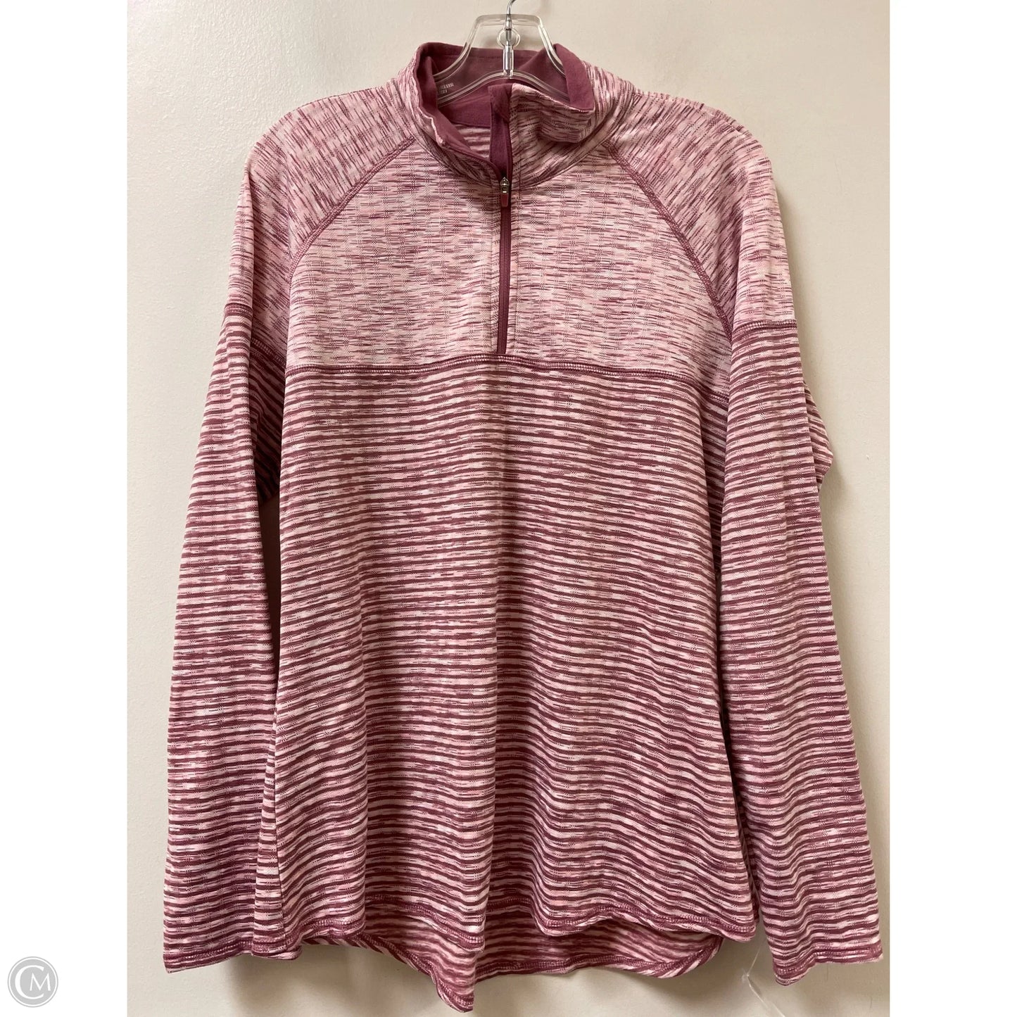 Athletic Top Long Sleeve Collar By Avia In Pink & Purple, Size: Xl