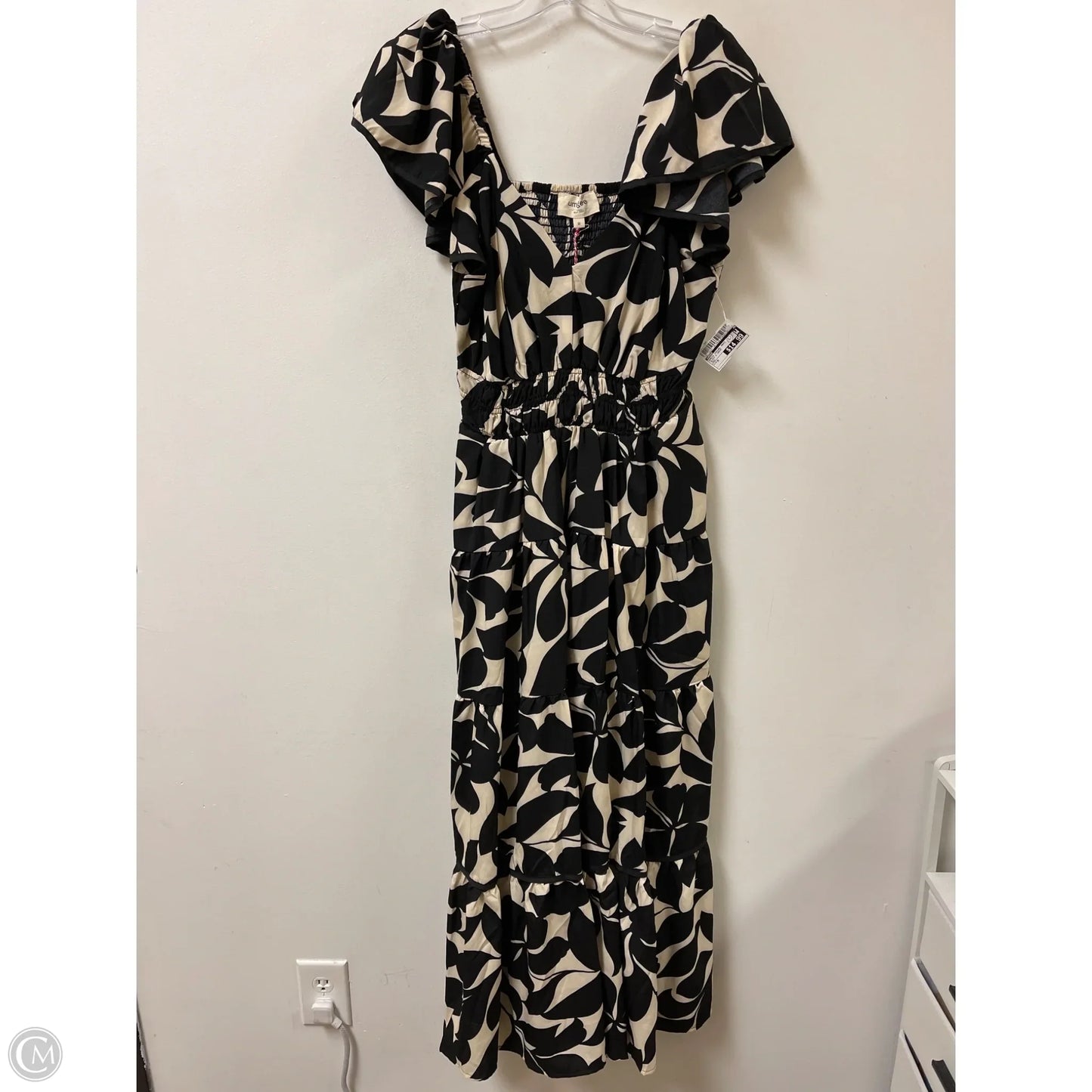 Dress Casual Maxi By Umgee In Black & Cream, Size: M