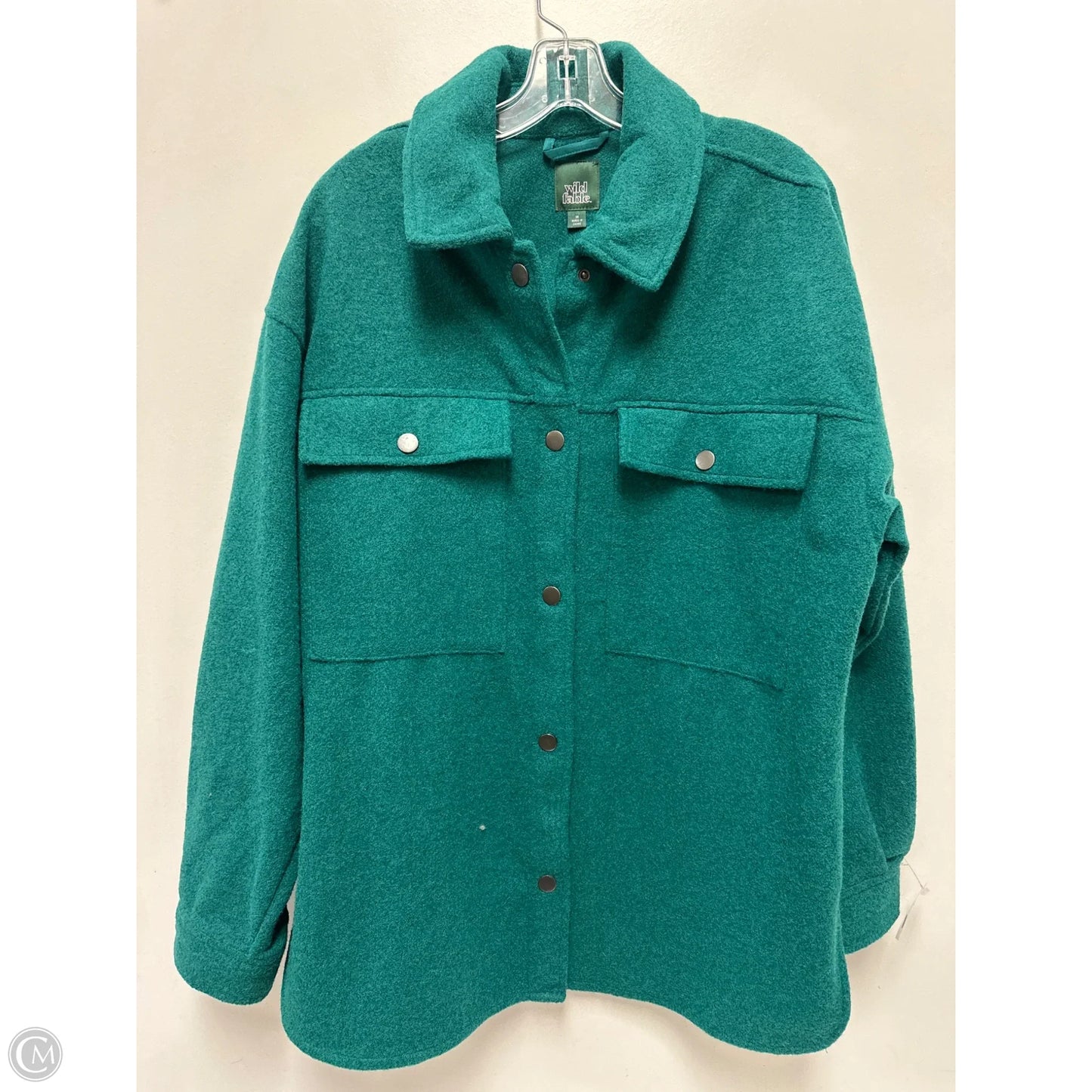 Jacket Shirt By Wild Fable In Green, Size: M