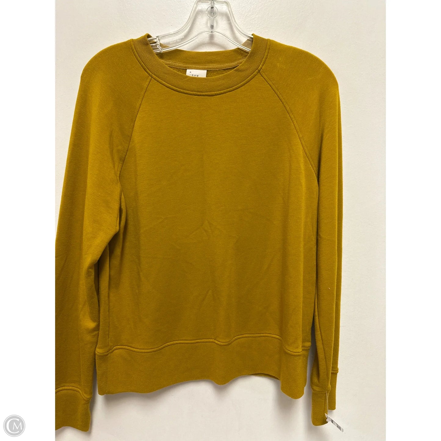 Sweatshirt Crewneck By A New Day In Yellow, Size: M