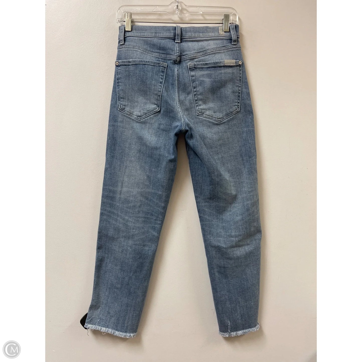 Jeans Straight By 7 For All Mankind In Blue Denim, Size: 4