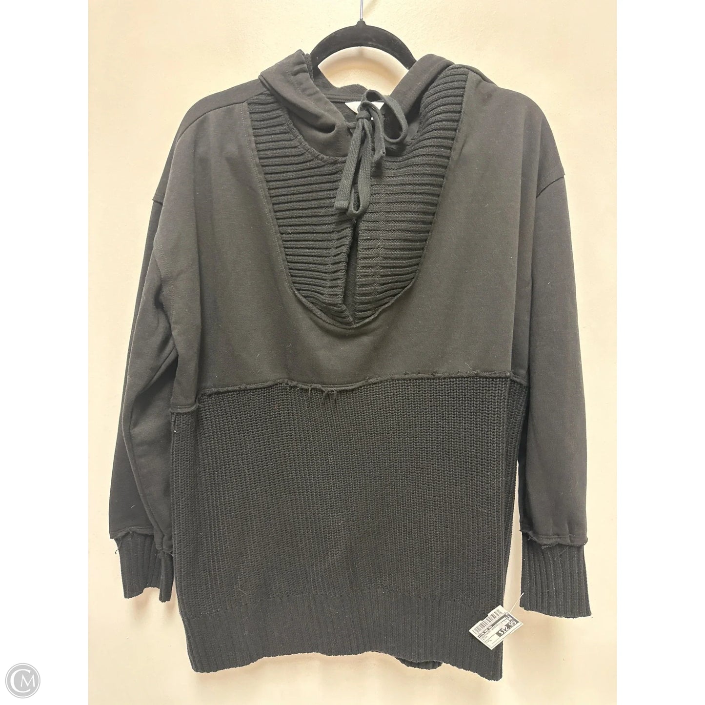 Sweatshirt Hoodie By Time And Tru In Black, Size: L