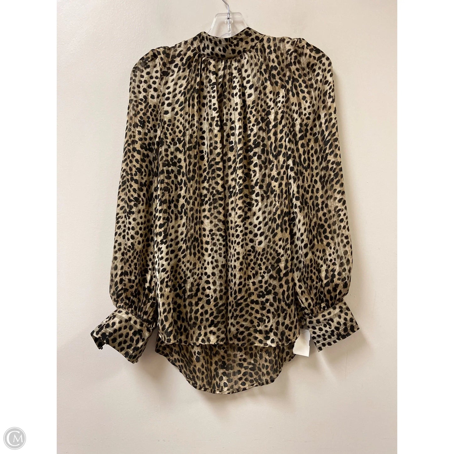 Top Long Sleeve By H&m In Animal Print, Size: L