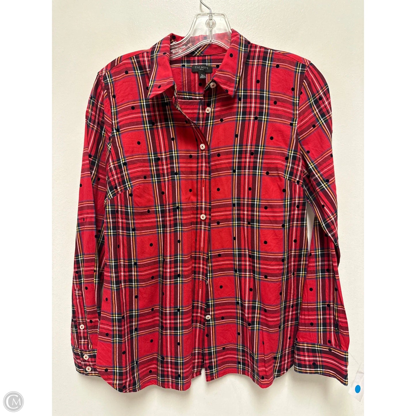 Blouse Long Sleeve By Talbots In Black & Red, Size: Sp