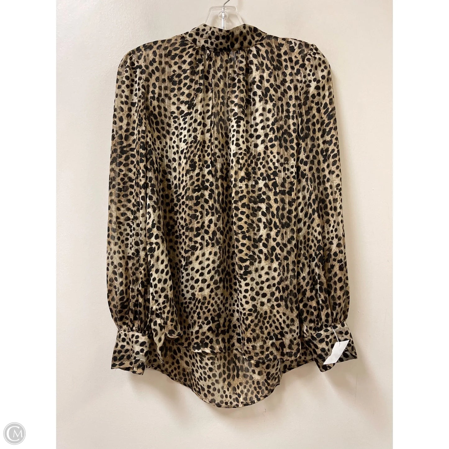 Top Long Sleeve By H&m In Animal Print, Size: M