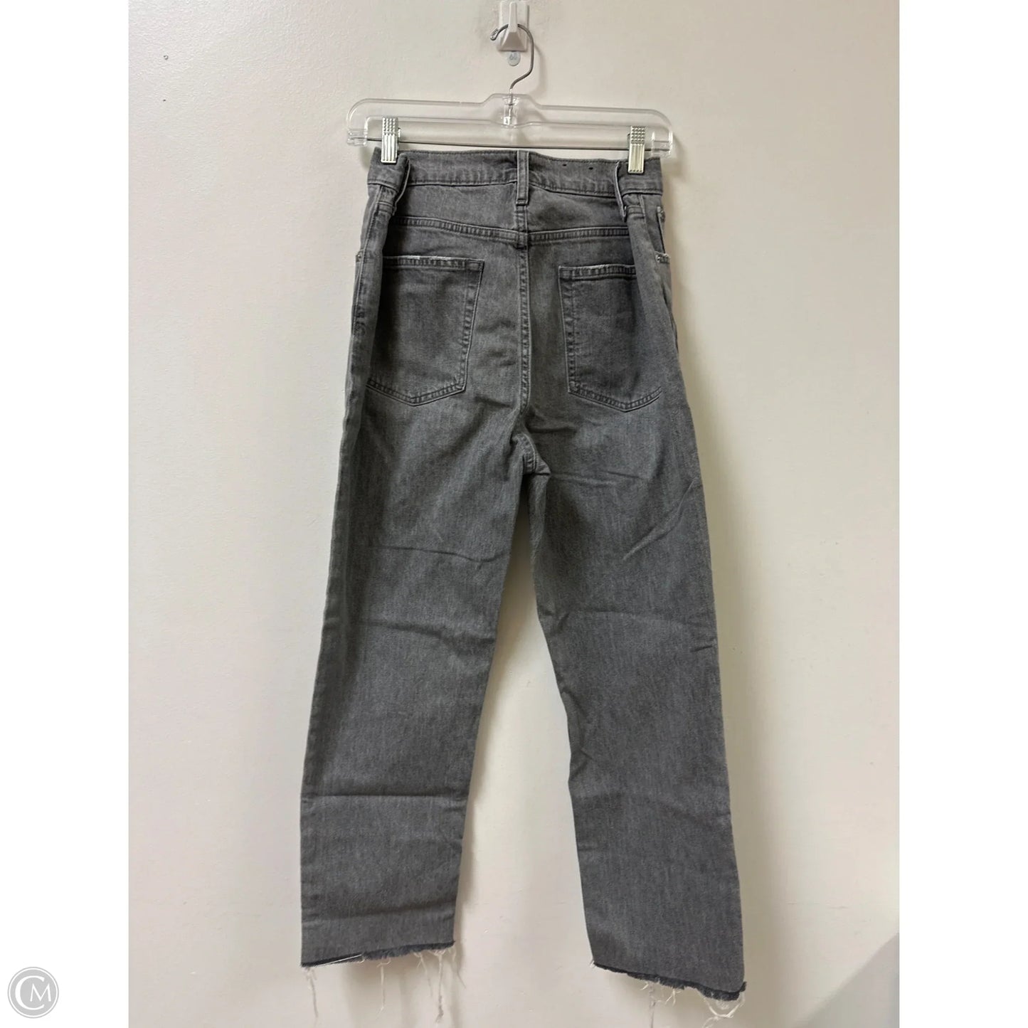 Jeans Straight By Gap In Grey Denim, Size: 12