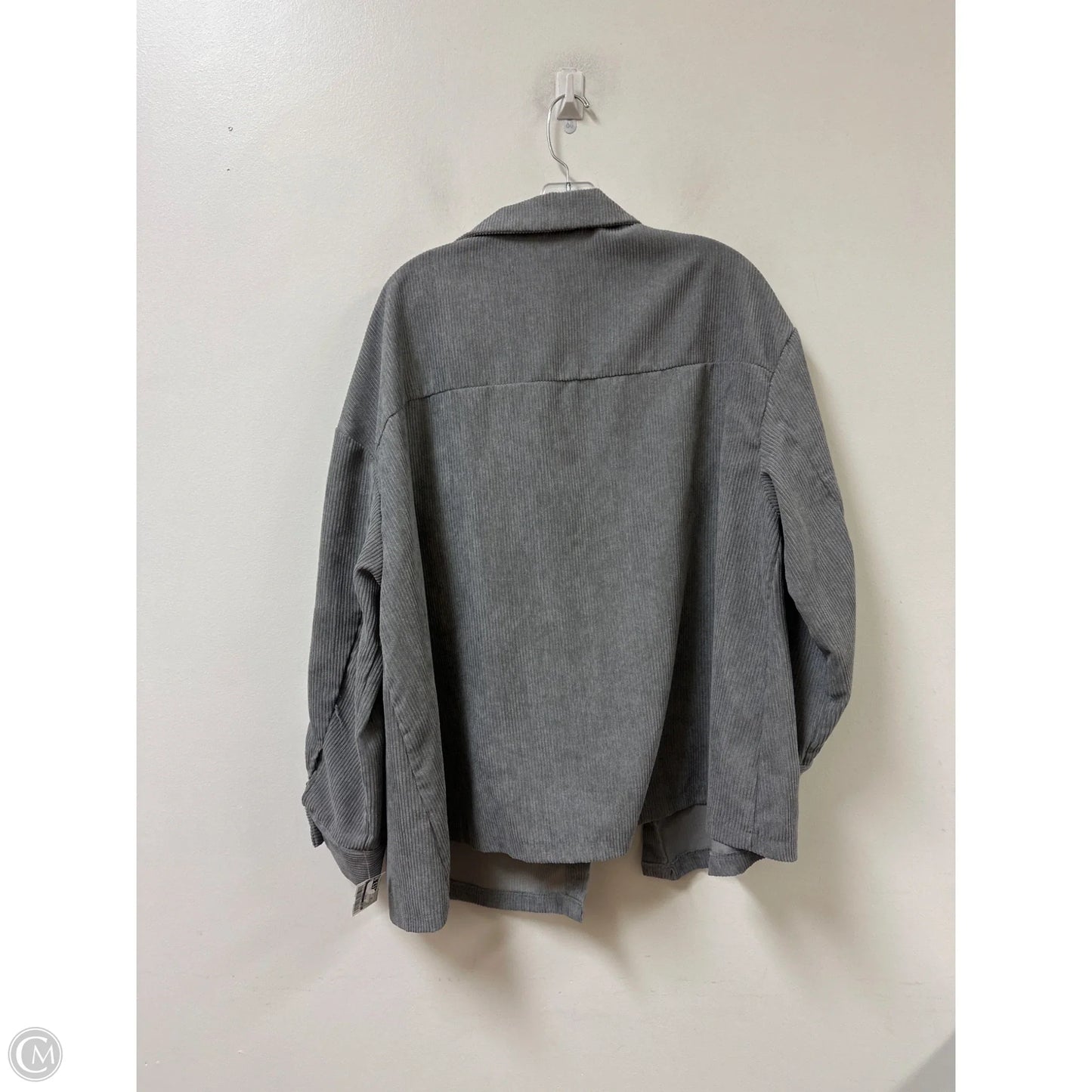 Jacket Shirt By Shein In Grey, Size: 2x