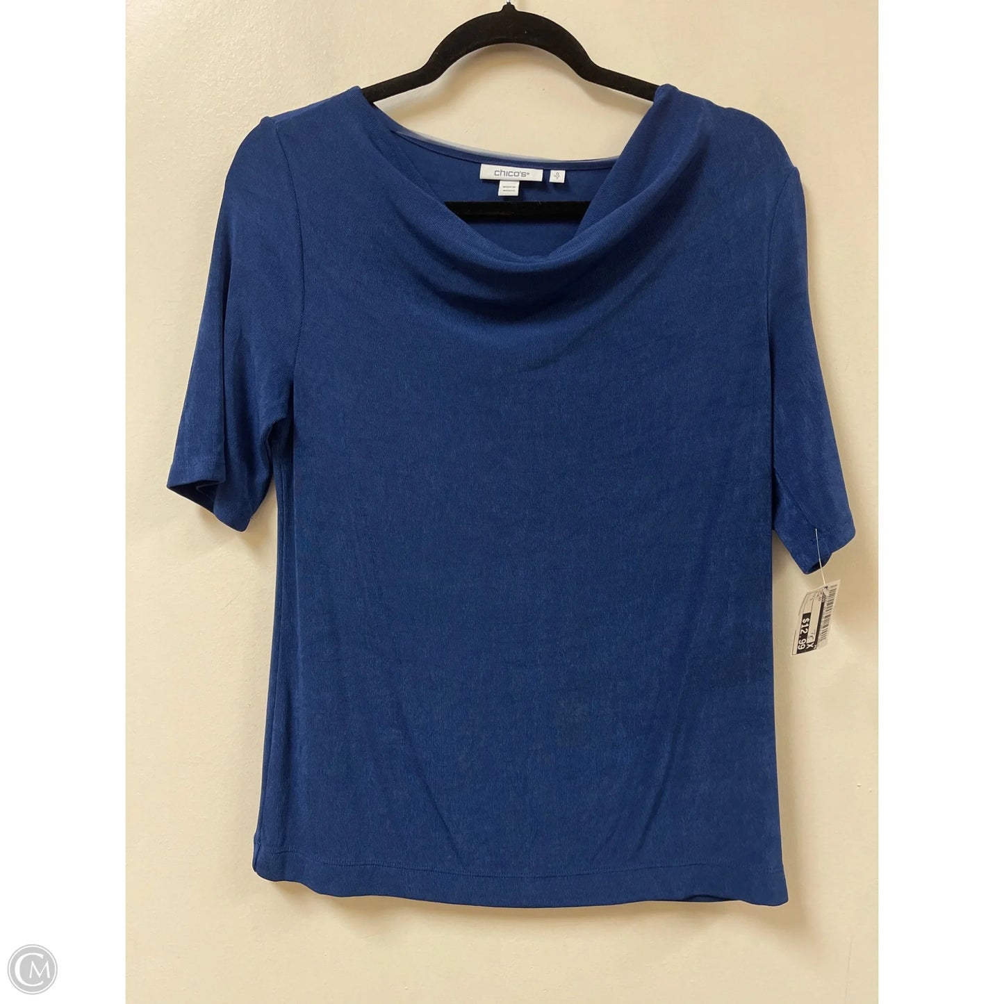 Top Short Sleeve By Chicos In Blue, Size: S