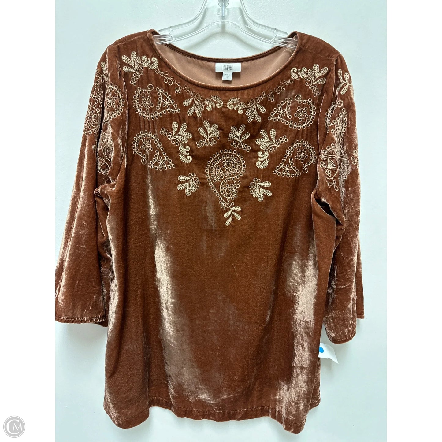 Top Long Sleeve By J. Jill In Brown, Size: M