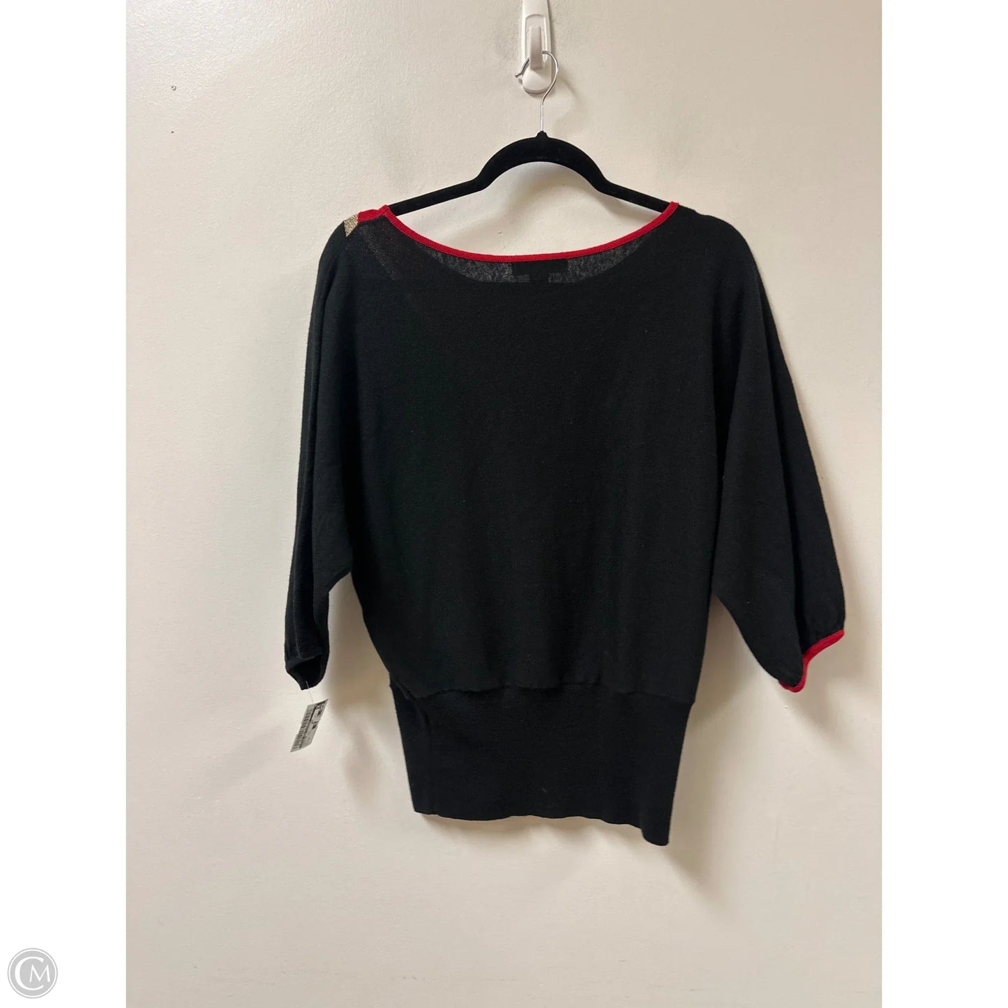 Sweater By Style And Company In Black & Red, Size: S
