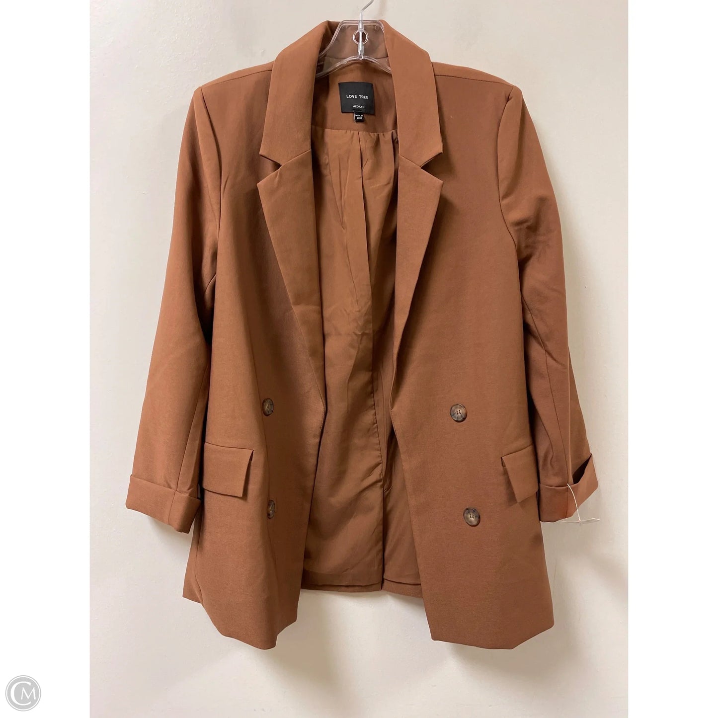 Blazer By Love Tree In Brown, Size: M