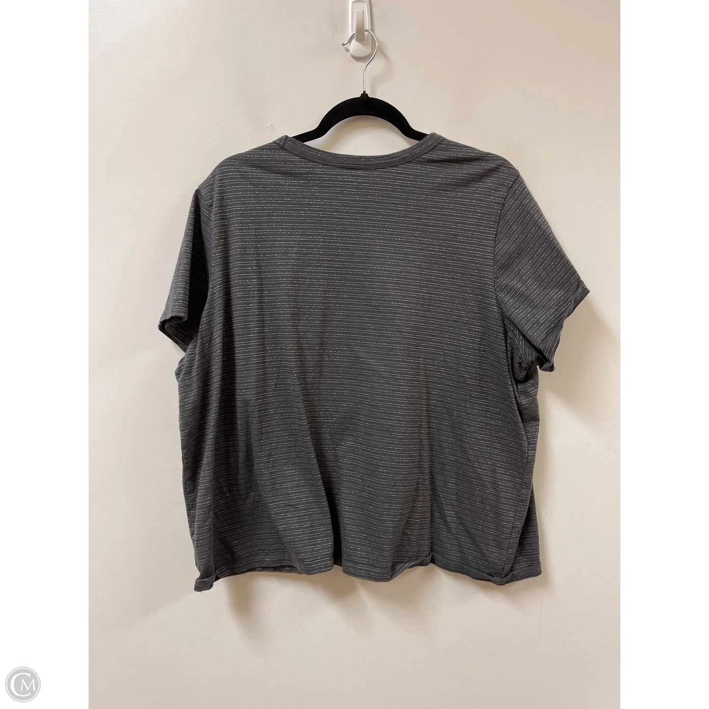 Top Short Sleeve By Old Navy In Silver, Size: 1x