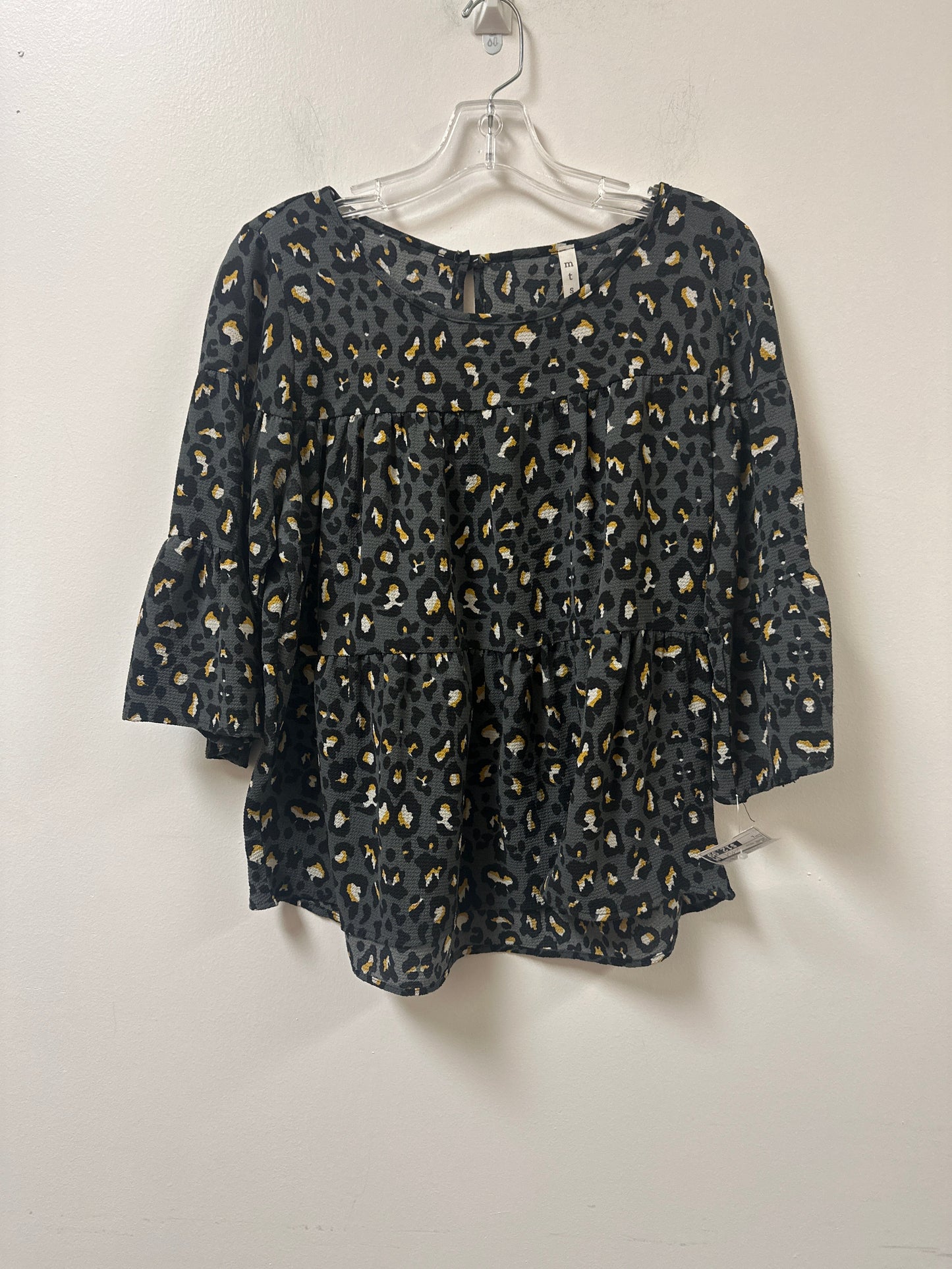 Top Long Sleeve By Mts In Animal Print, Size: L