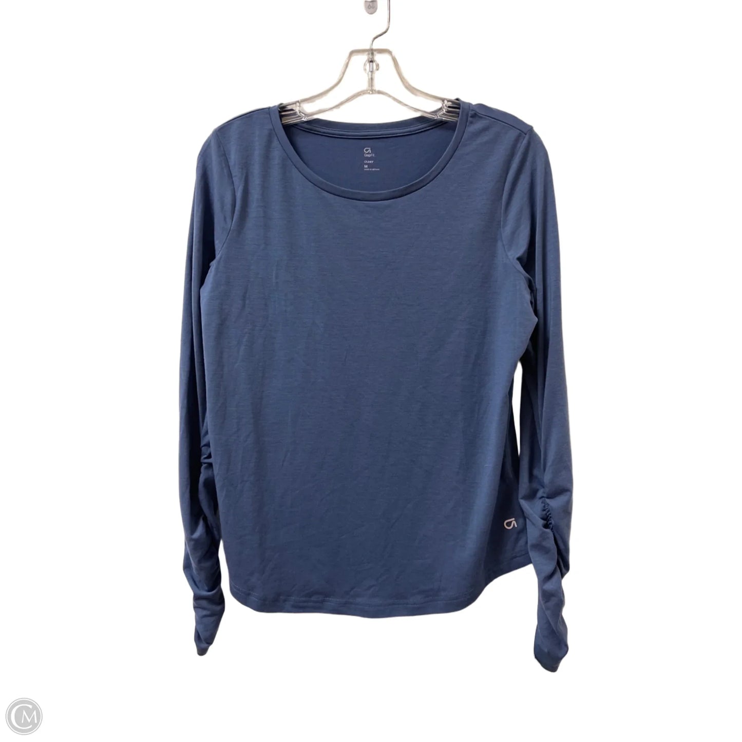 Athletic Top Long Sleeve Collar By Gapfit In Blue, Size: M