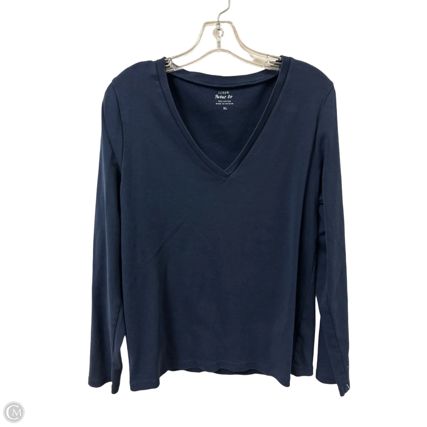 Top Long Sleeve By J. Crew In Navy, Size: Xl