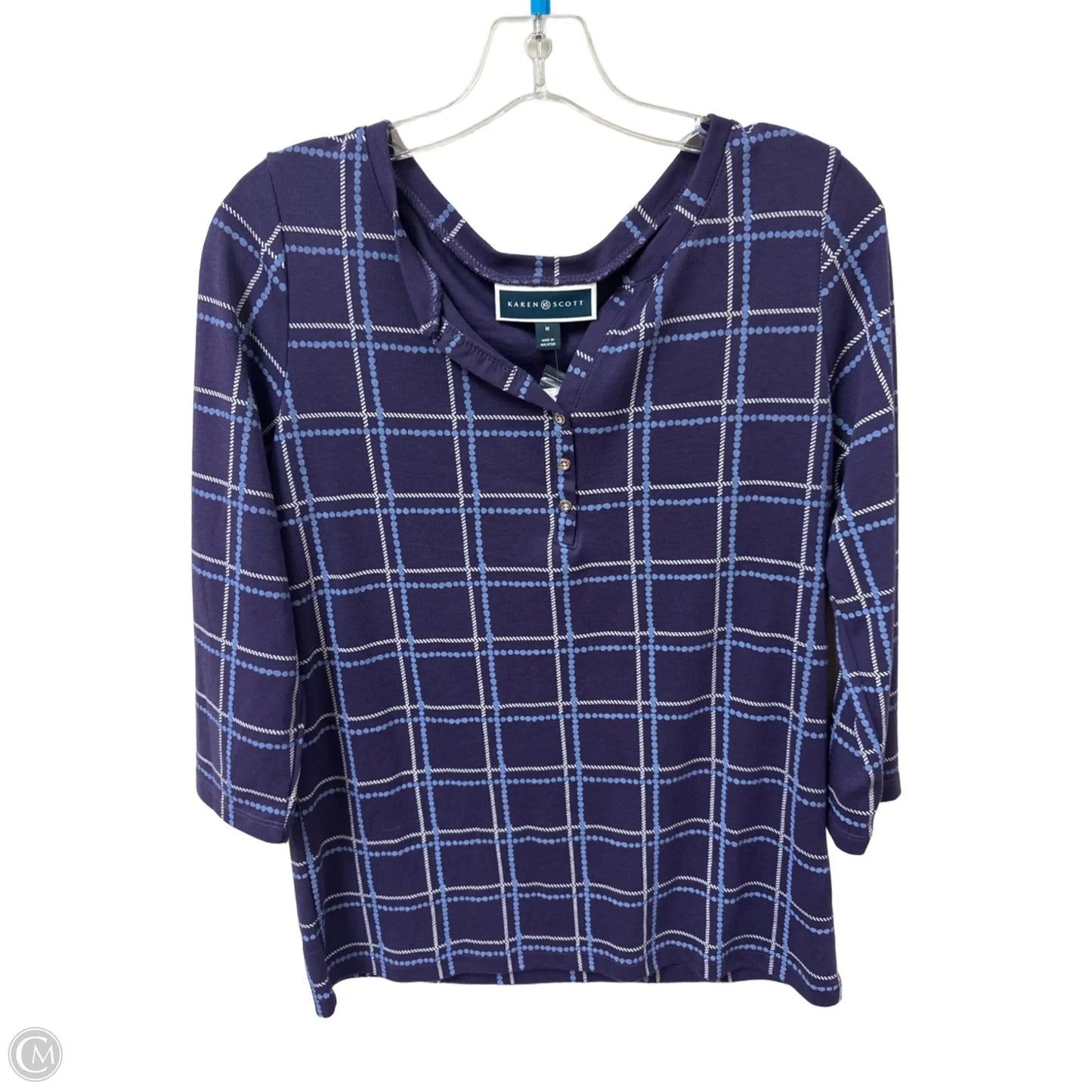 Top Long Sleeve By Karen Scott In Purple, Size: M