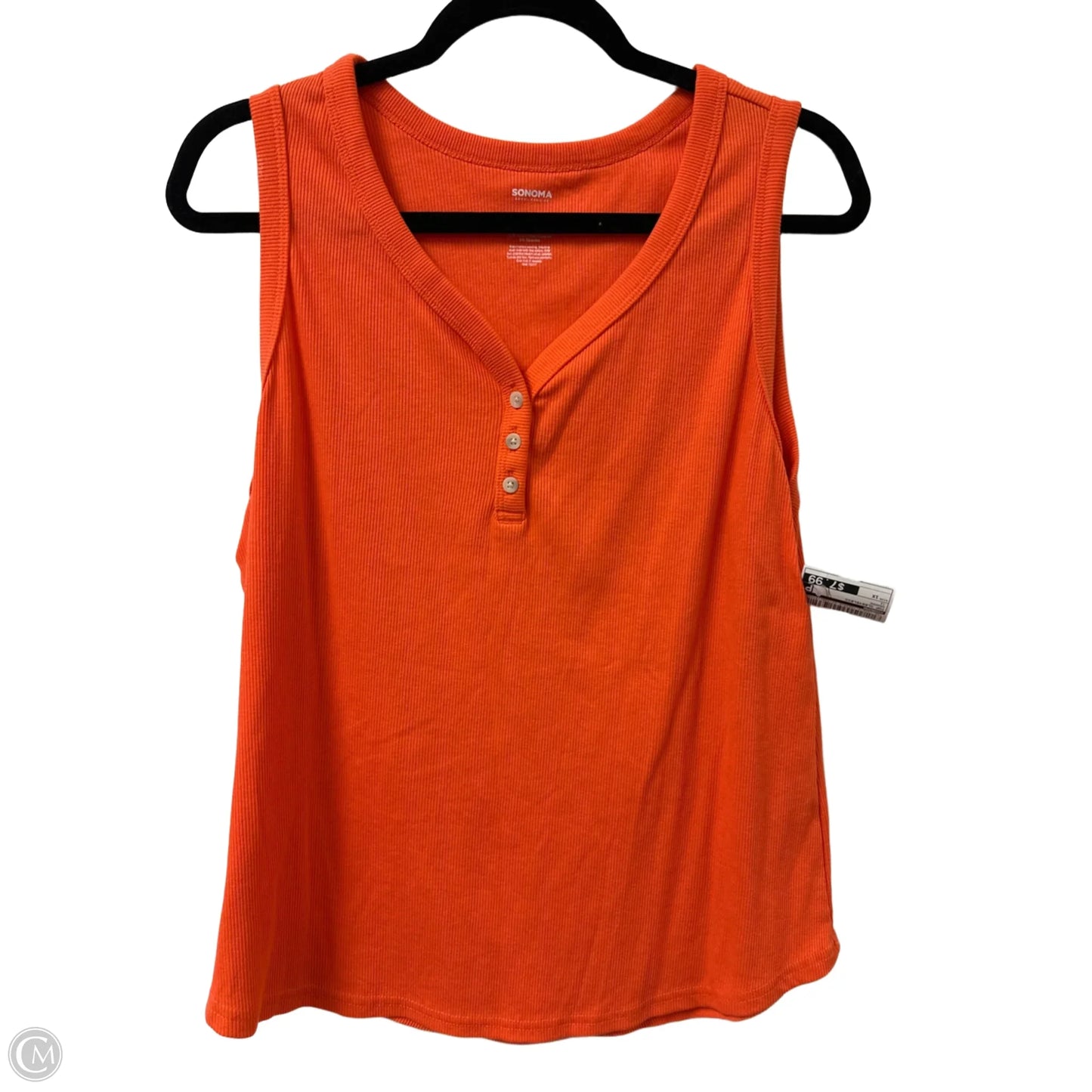 Top Sleeveless By Sonoma In Orange, Size: 1x