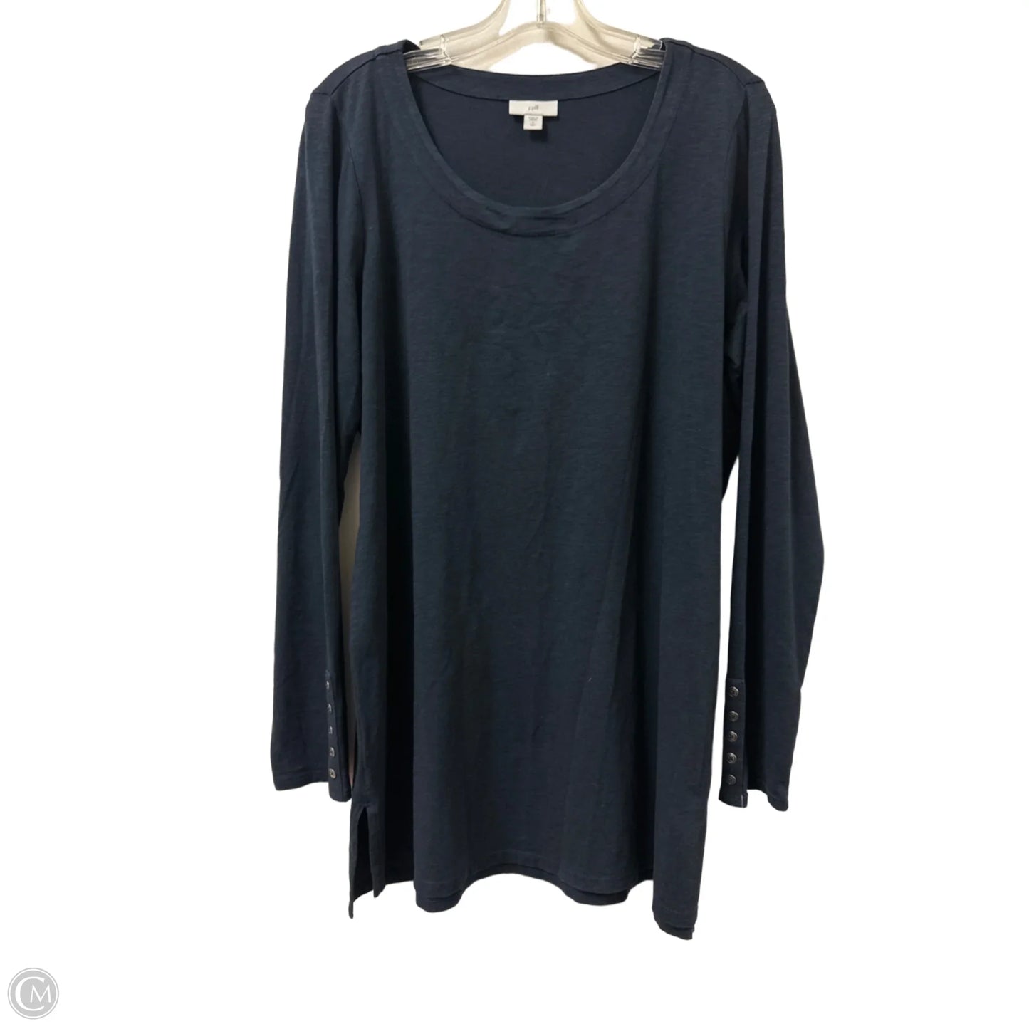 Top Long Sleeve By J. Jill In Navy, Size: L