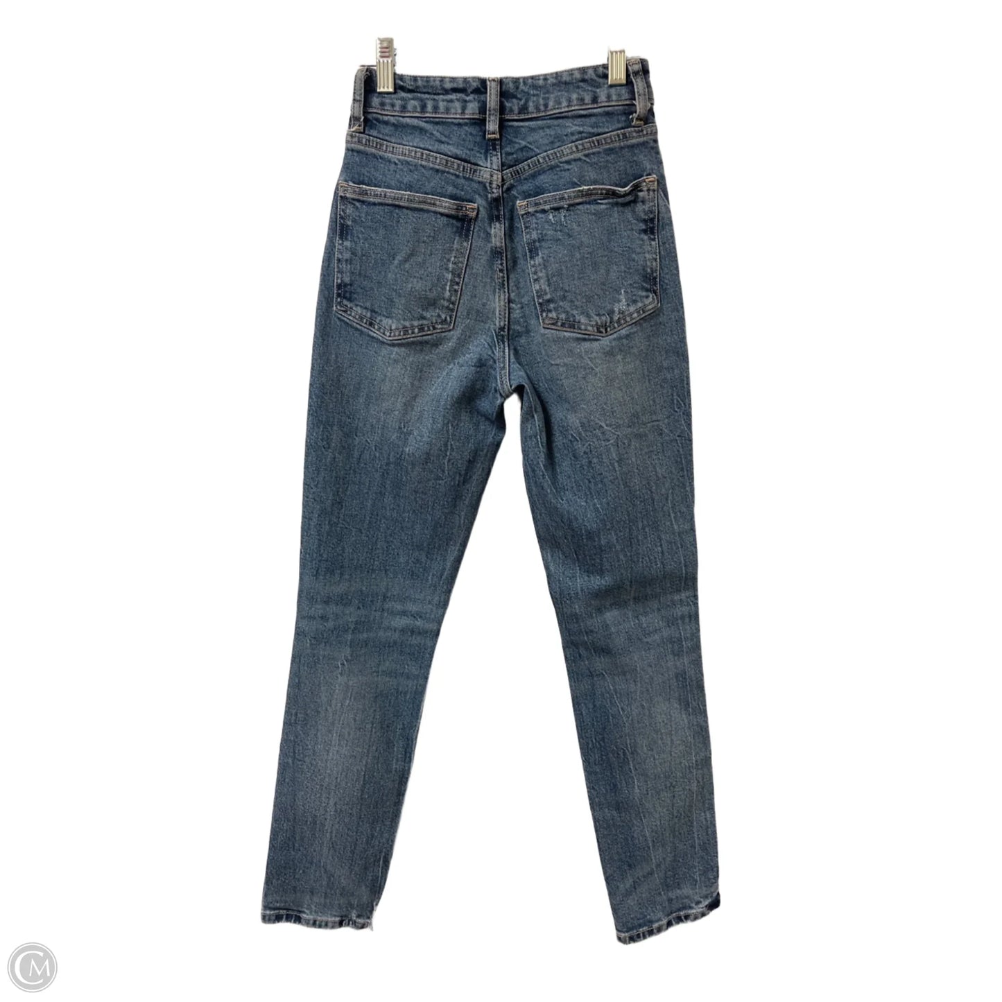 Jeans Straight By Zara In Blue Denim, Size: 0
