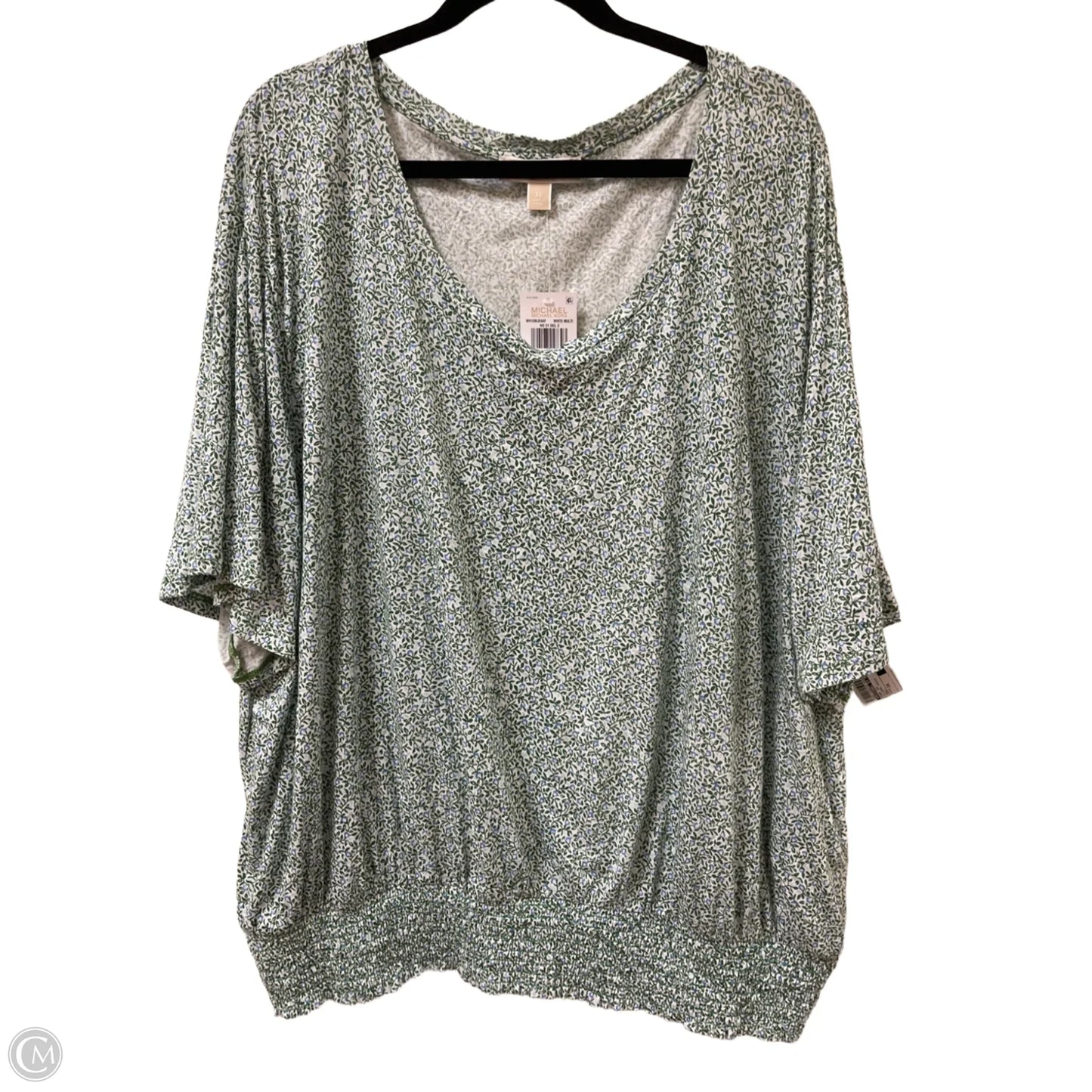 Top Short Sleeve By Michael By Michael Kors In Floral Print, Size: 3x