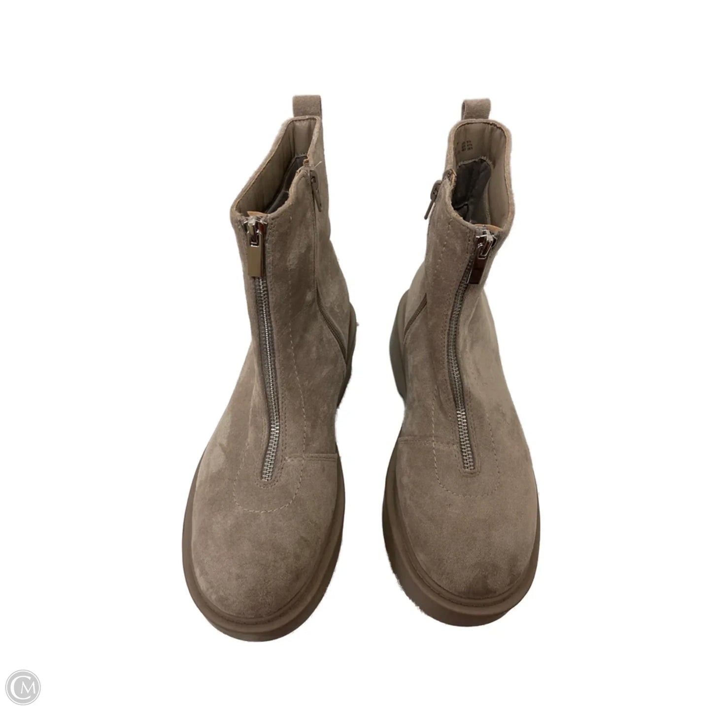 Boots Combat By Clothes Mentor In Taupe, Size: 9.5