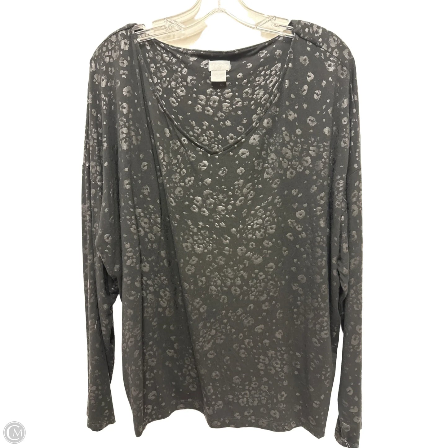 Top Long Sleeve By Chicos In Black, Size: Xl