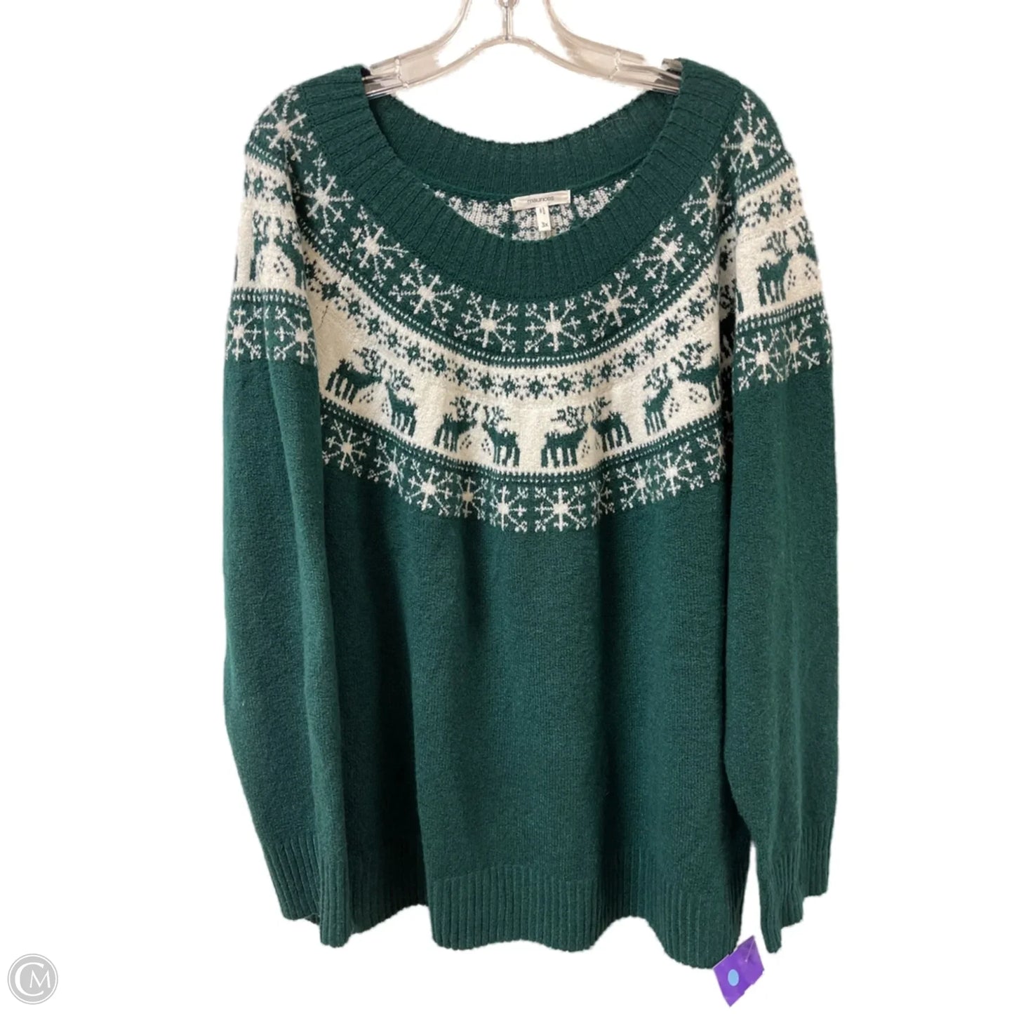 Sweater By Maurices In Green, Size: 3x