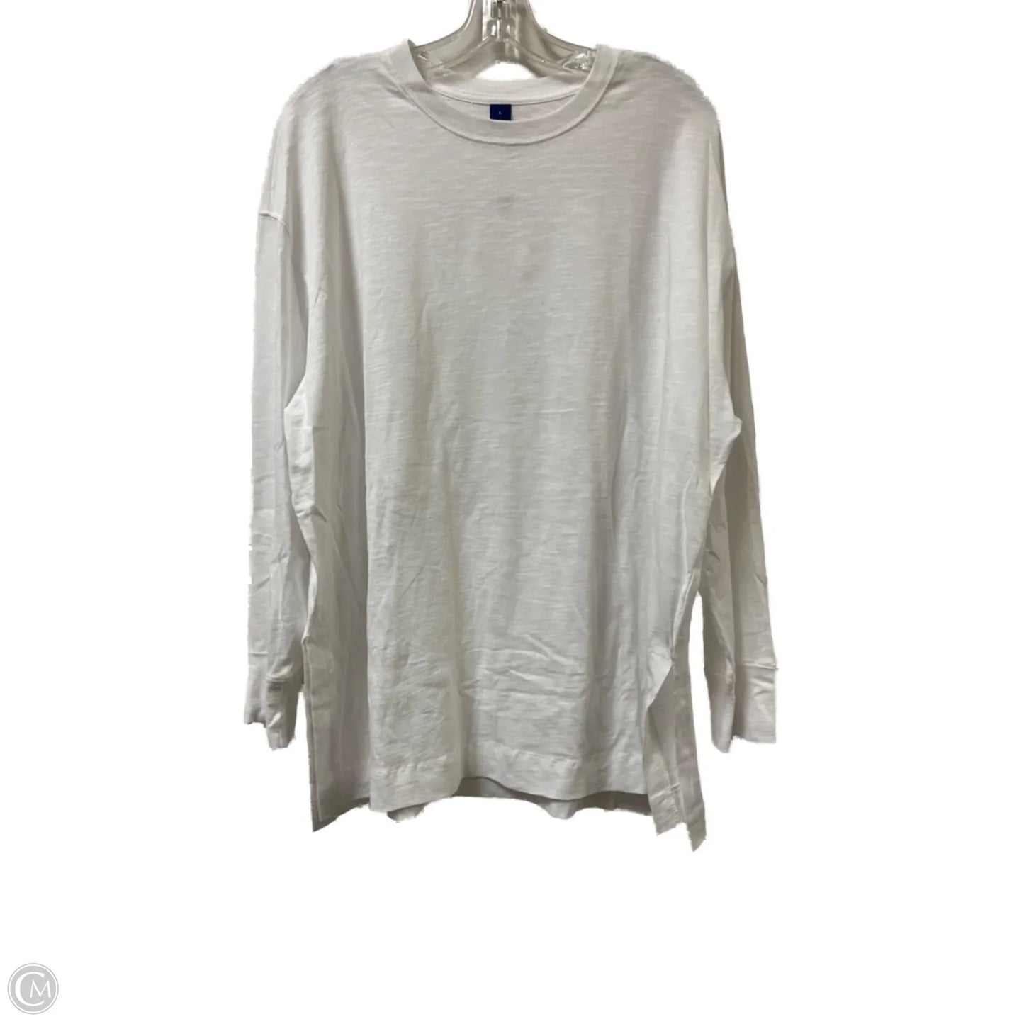 Top Long Sleeve By Old Navy In White, Size: L