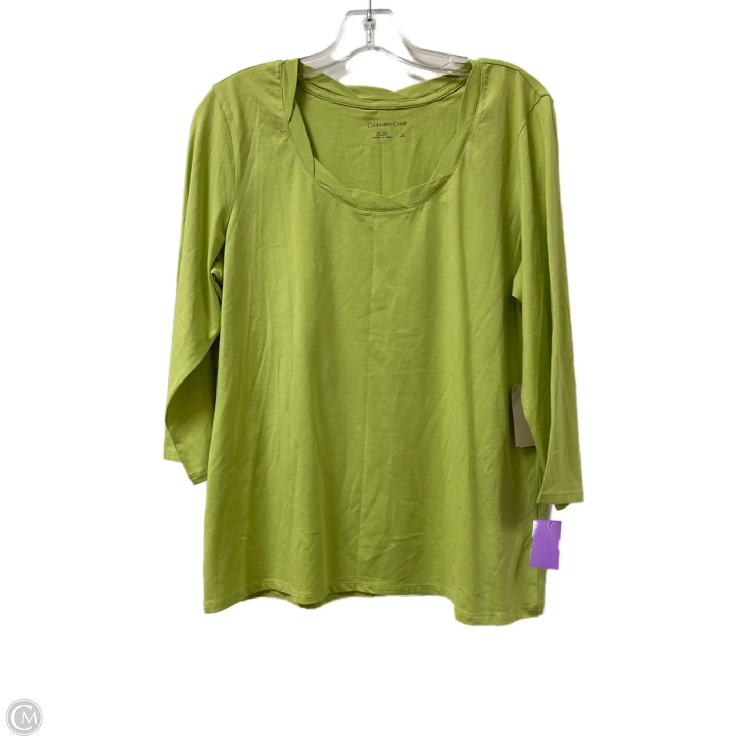 Top Long Sleeve By Coldwater Creek In Green, Size: L