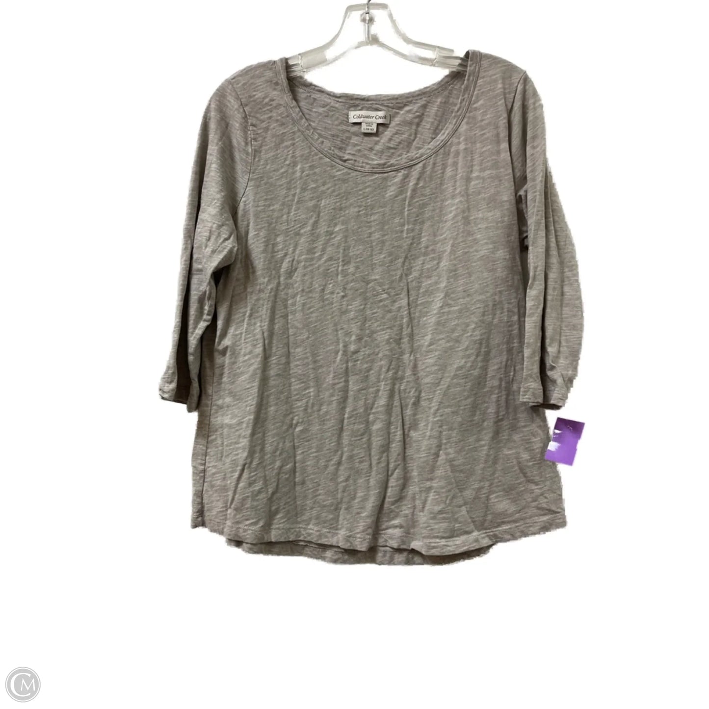 Top Long Sleeve By Coldwater Creek In Grey, Size: L