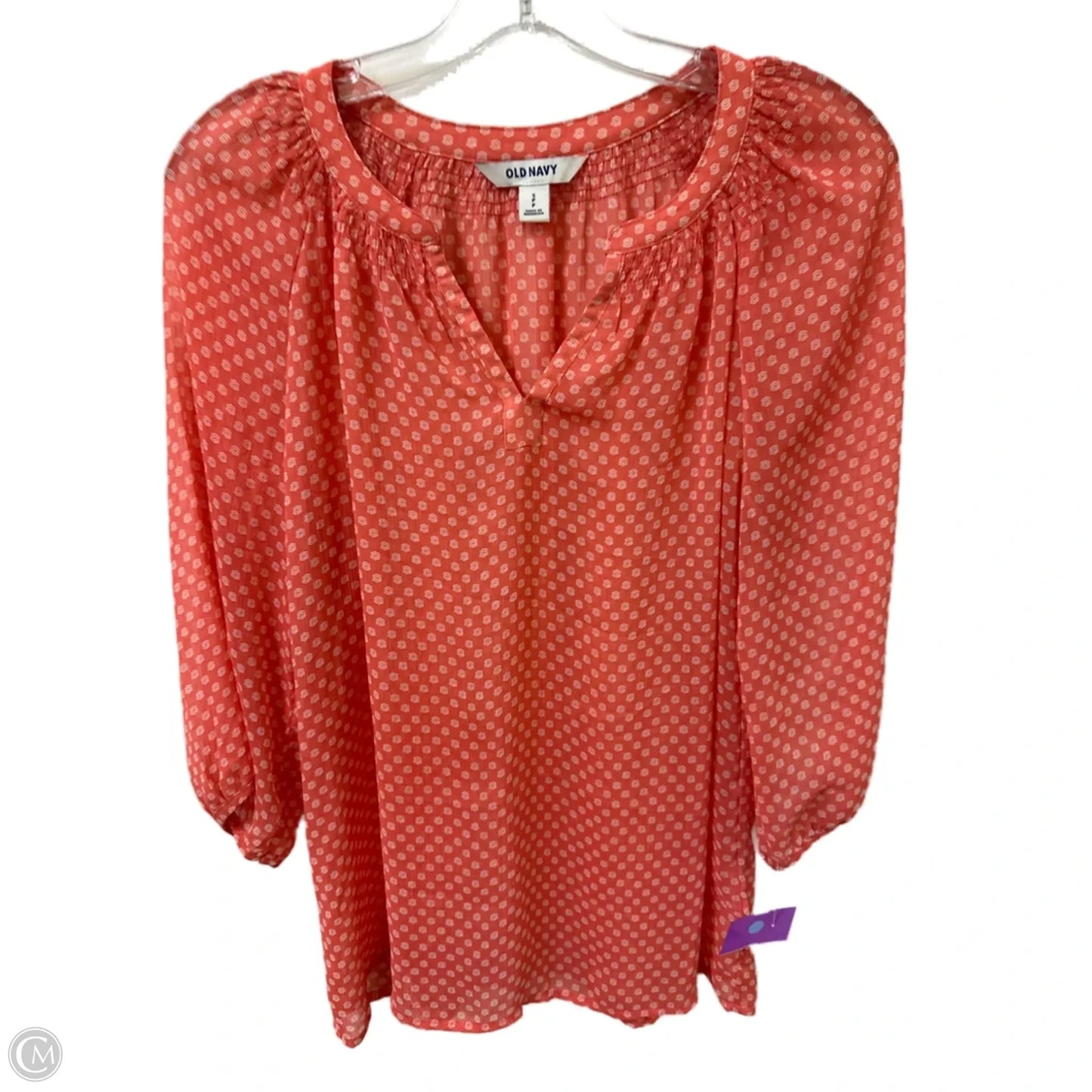 Top Long Sleeve By Old Navy In Orange, Size: S