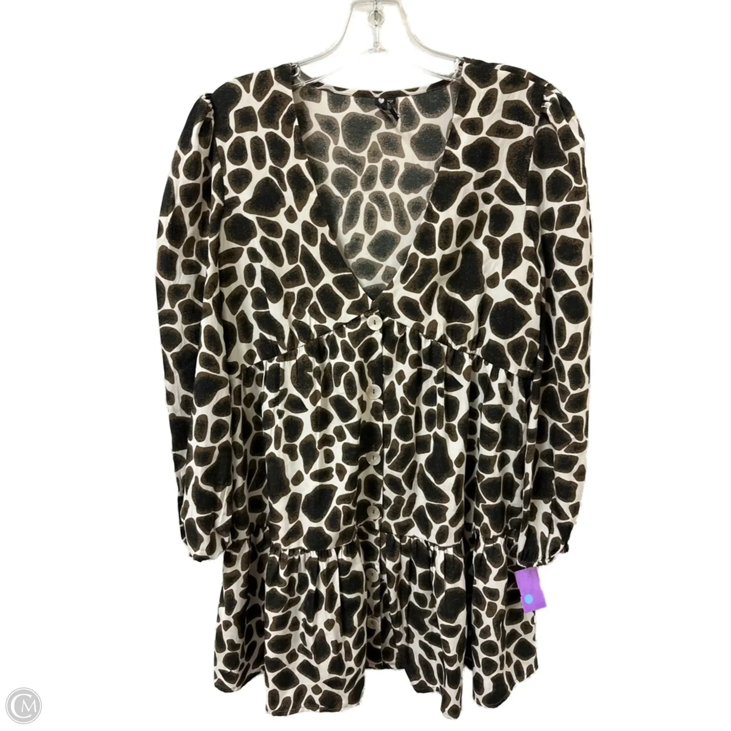 Dress Casual Midi By Clothes Mentor In Animal Print, Size: L