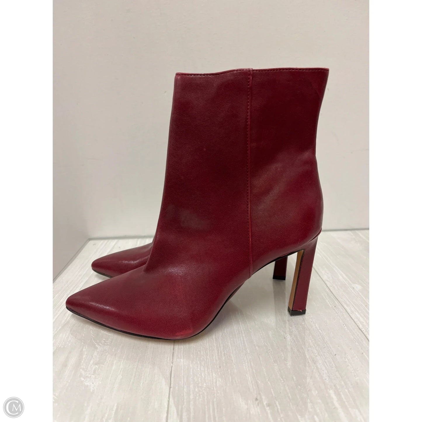 Boots Leather By Vince Camuto In Red, Size: 8