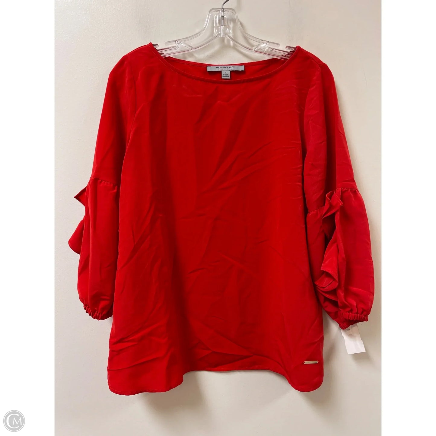 Top Long Sleeve By Marc New York In Red, Size: S