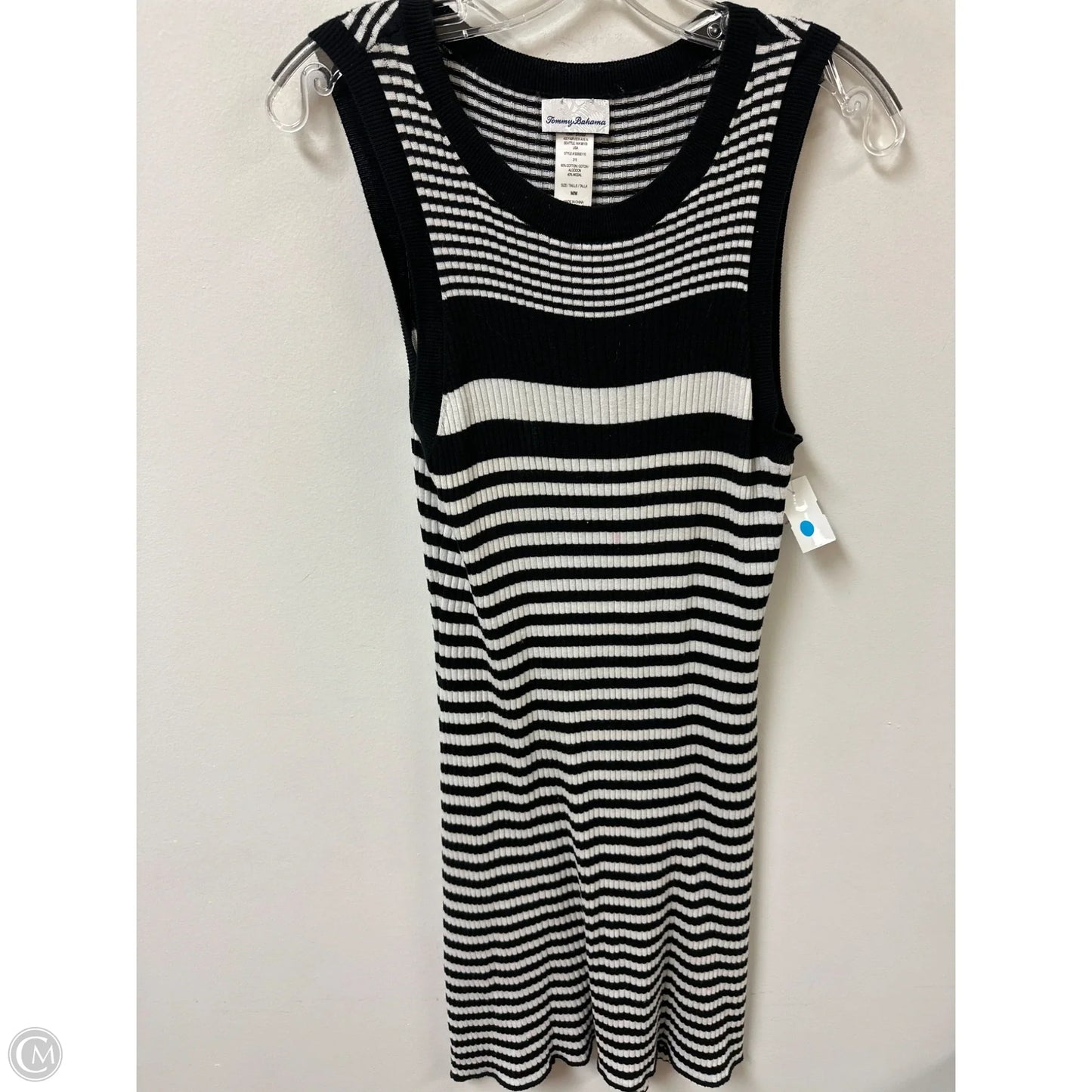 Dress Casual Midi By Tommy Bahama In Black & White, Size: M