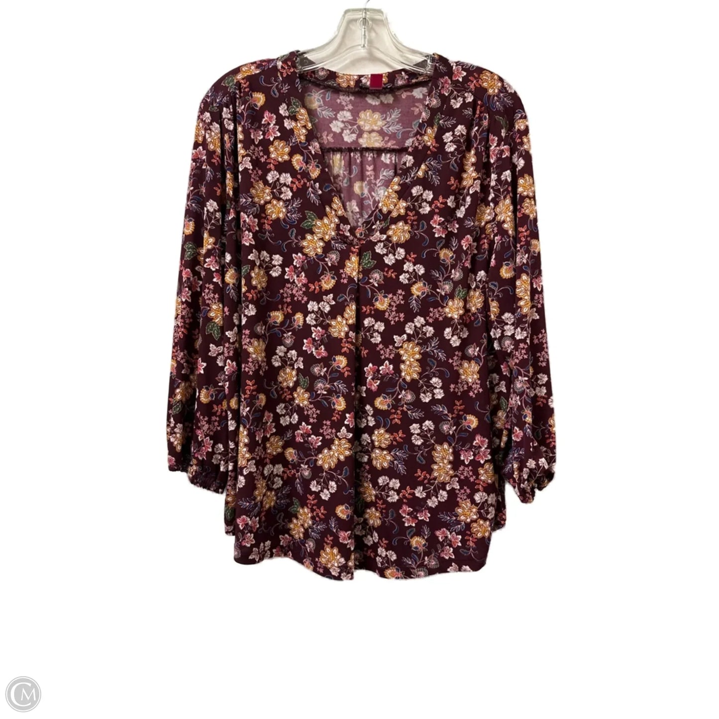 Top Long Sleeve By Vince Camuto In Purple, Size: Xl
