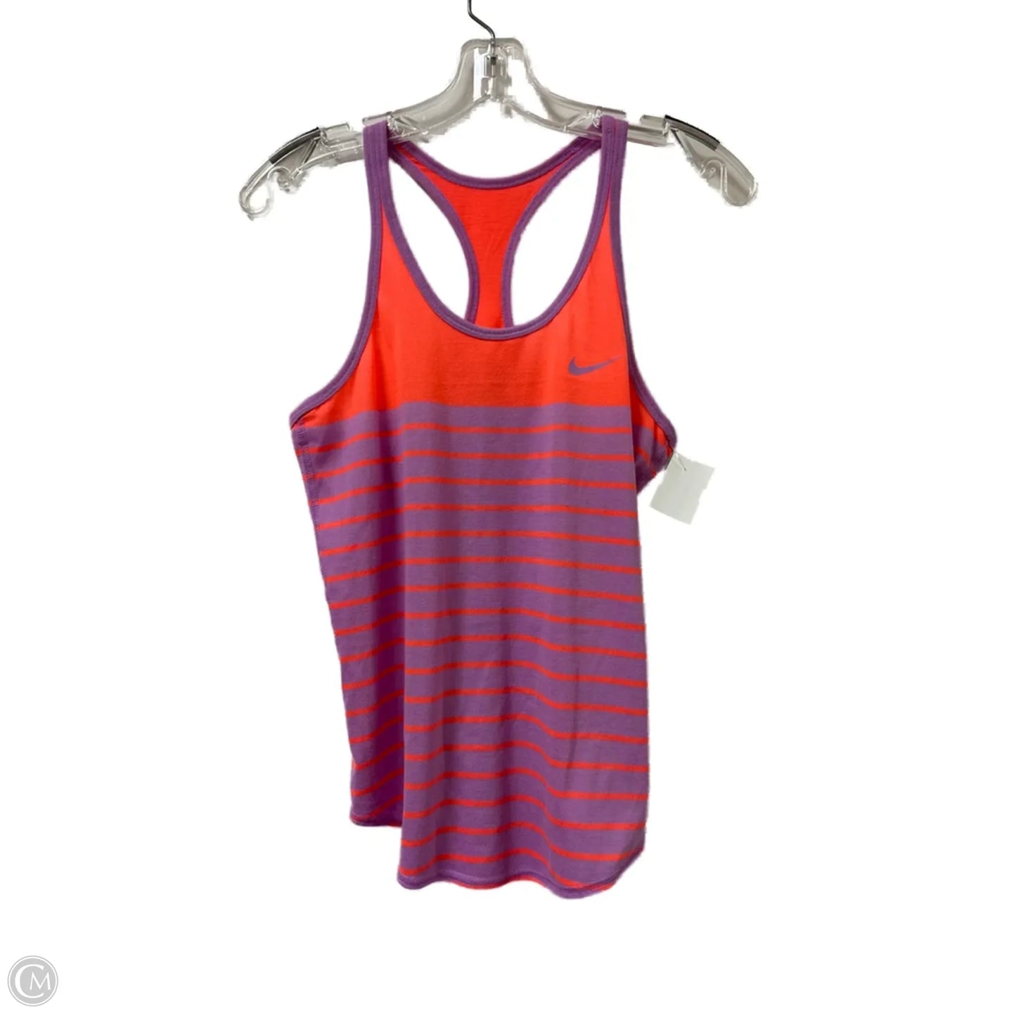 Athletic Tank Top By Nike In Orange & Purple, Size: S