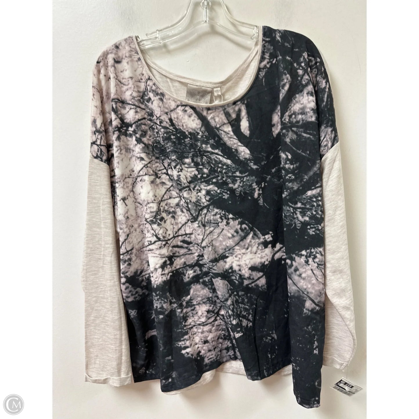 Top Long Sleeve By Dantelle In Grey & Purple, Size: 1x