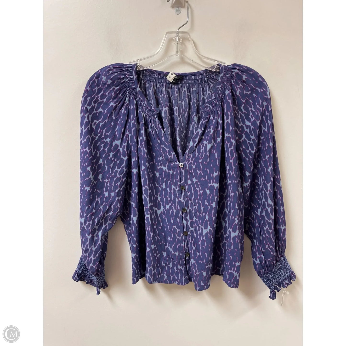 Top Long Sleeve By Rails In Blue & Purple, Size: Xs