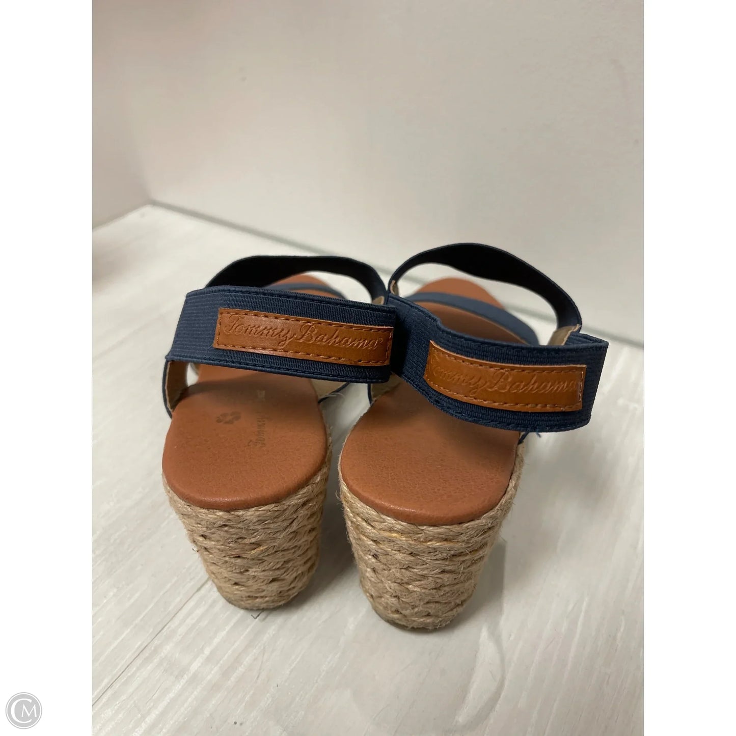 Sandals Heels Wedge By Tommy Bahama In Blue, Size: 8.5