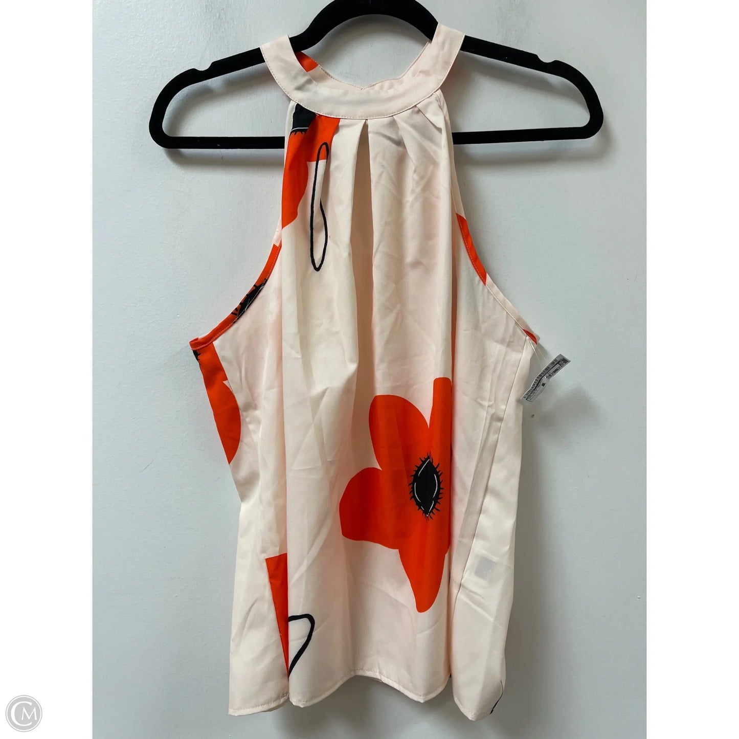 Top Sleeveless By Shein In Orange & Tan, Size: L