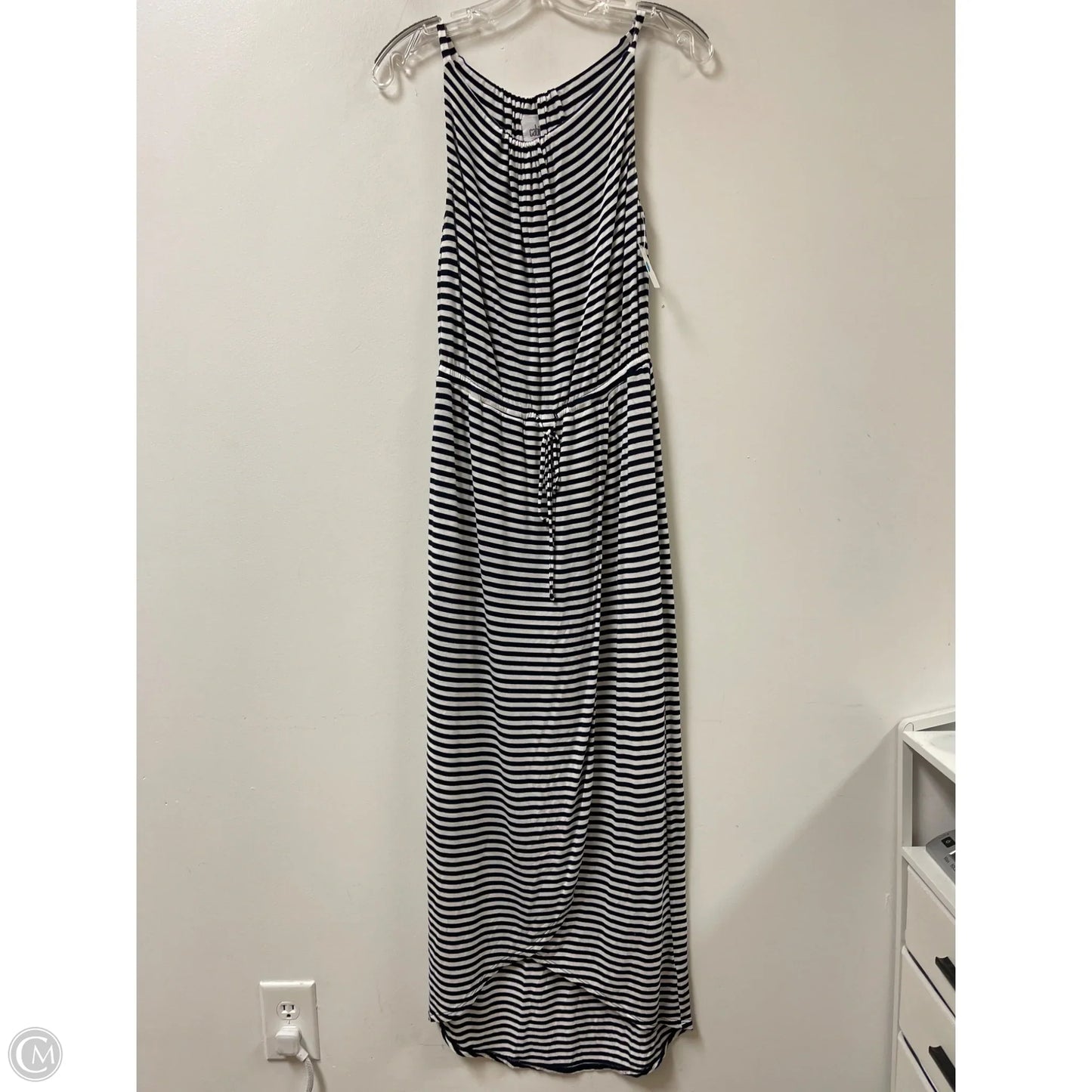 Dress Casual Maxi By Cabi In Blue & White, Size: S