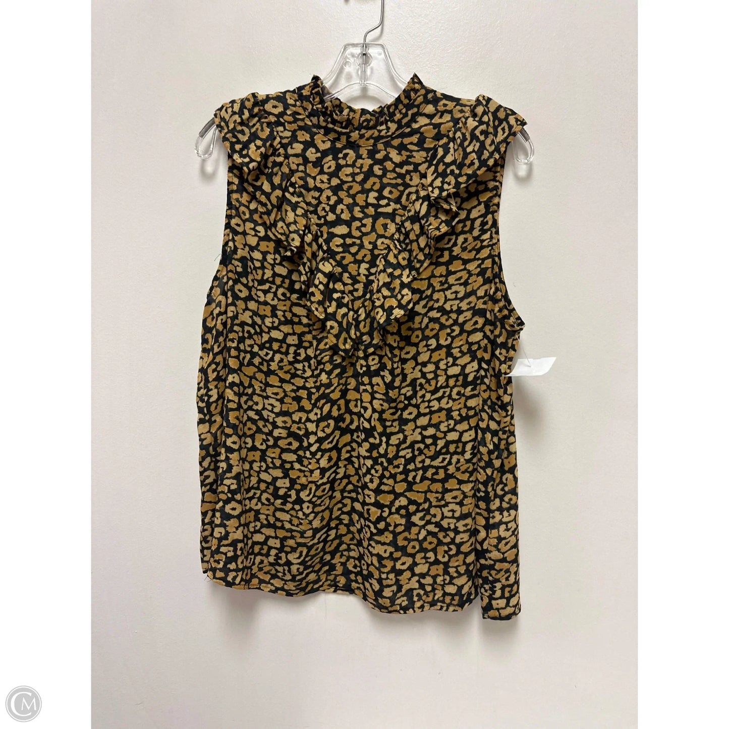 Top Sleeveless By Who What Wear In Animal Print, Size: 1x