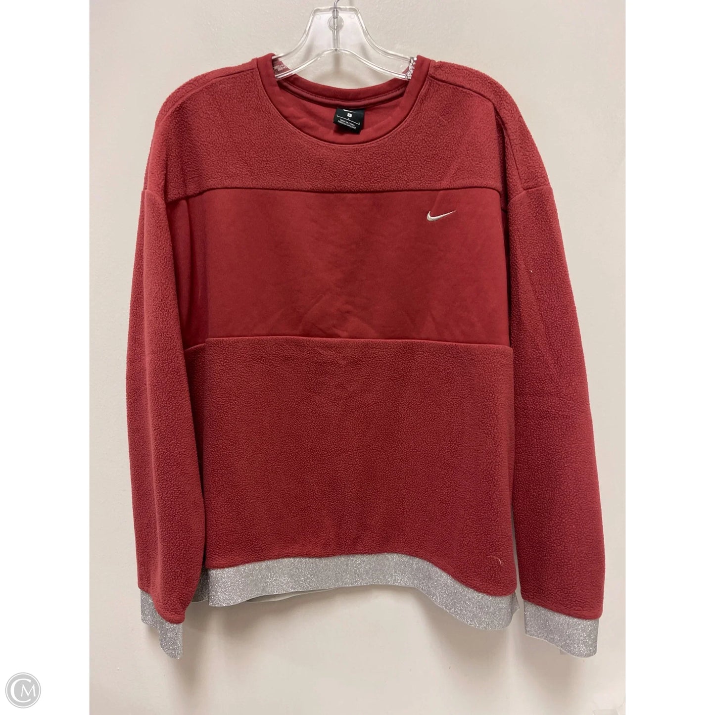 Athletic Sweatshirt Crewneck By Nike In Red, Size: L
