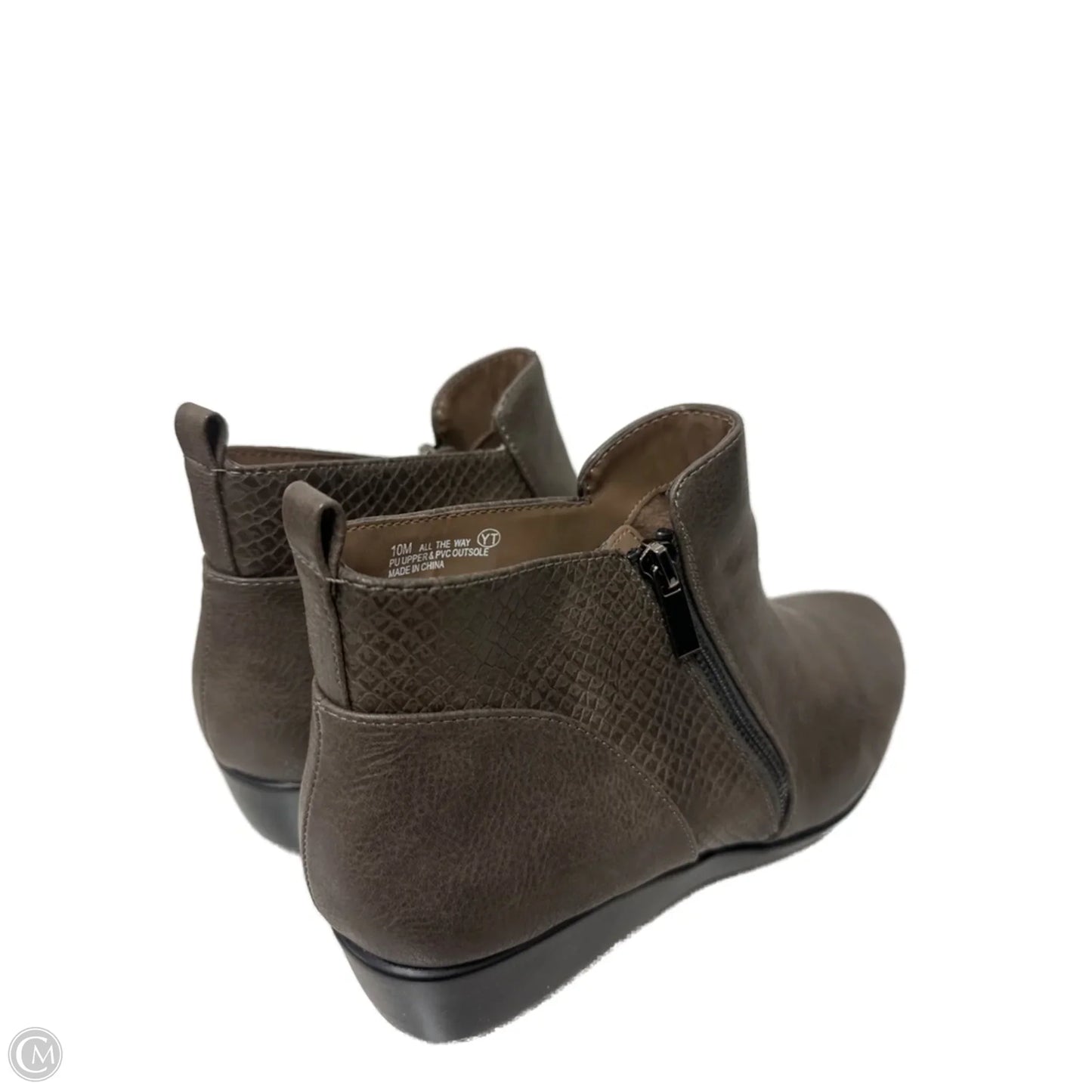 Boots Ankle Flats By Aerosoles In Grey, Size: 10